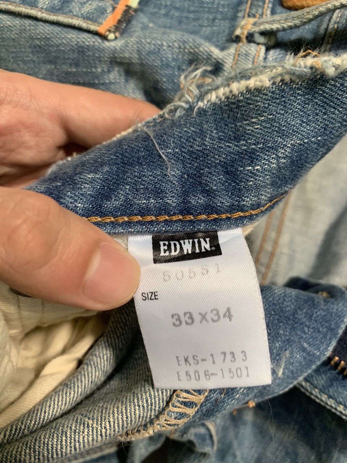 Kapital VINTAGE EDWIN 505S SELVEDGE PUNK SHORT DISRESSED DENIM Size US 32 / EU 48 - 18 Thumbnail