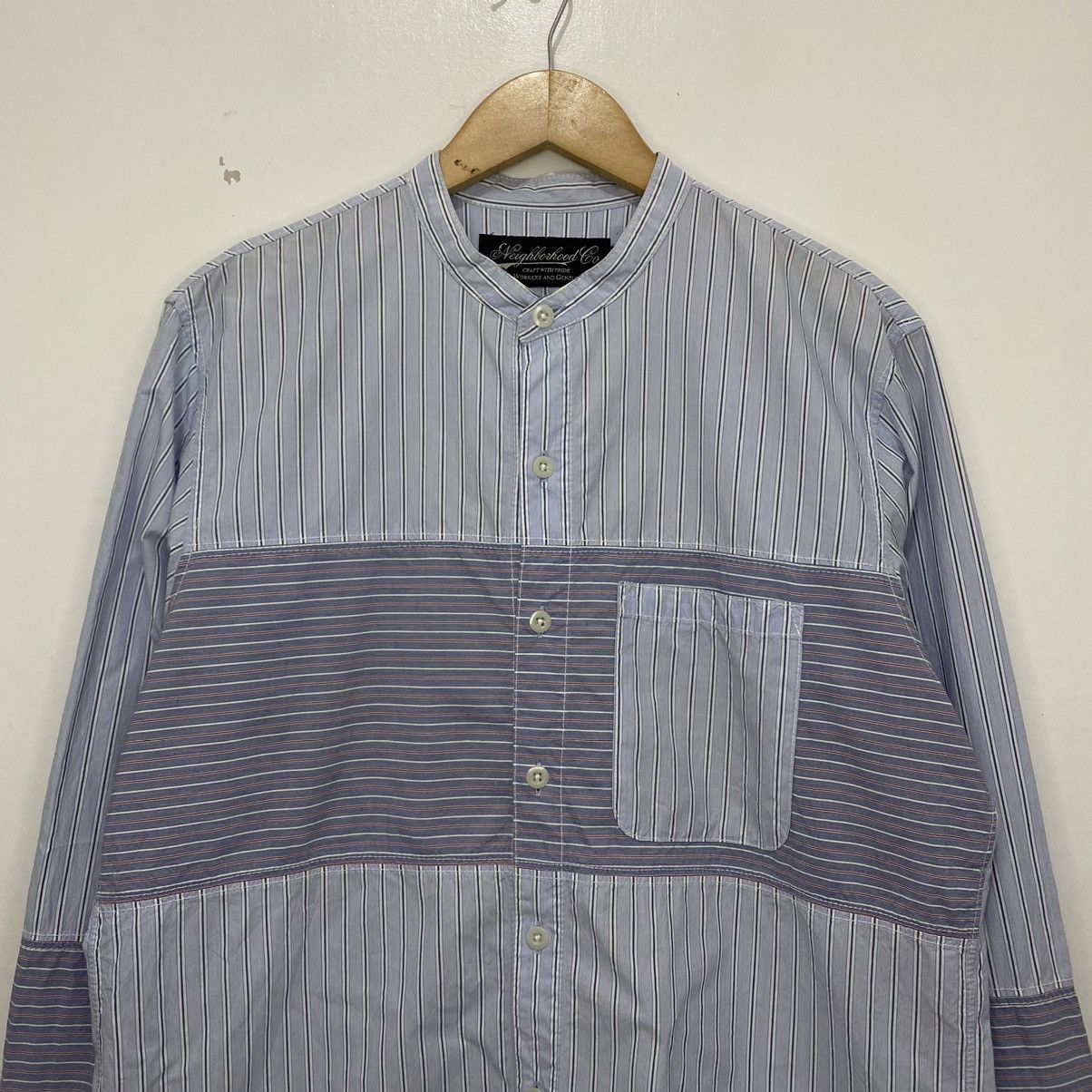 Neighborhood Neighborhood Chinese Collar Stripe Shirt Size US M / EU 48-50 / 2 - 3 Thumbnail