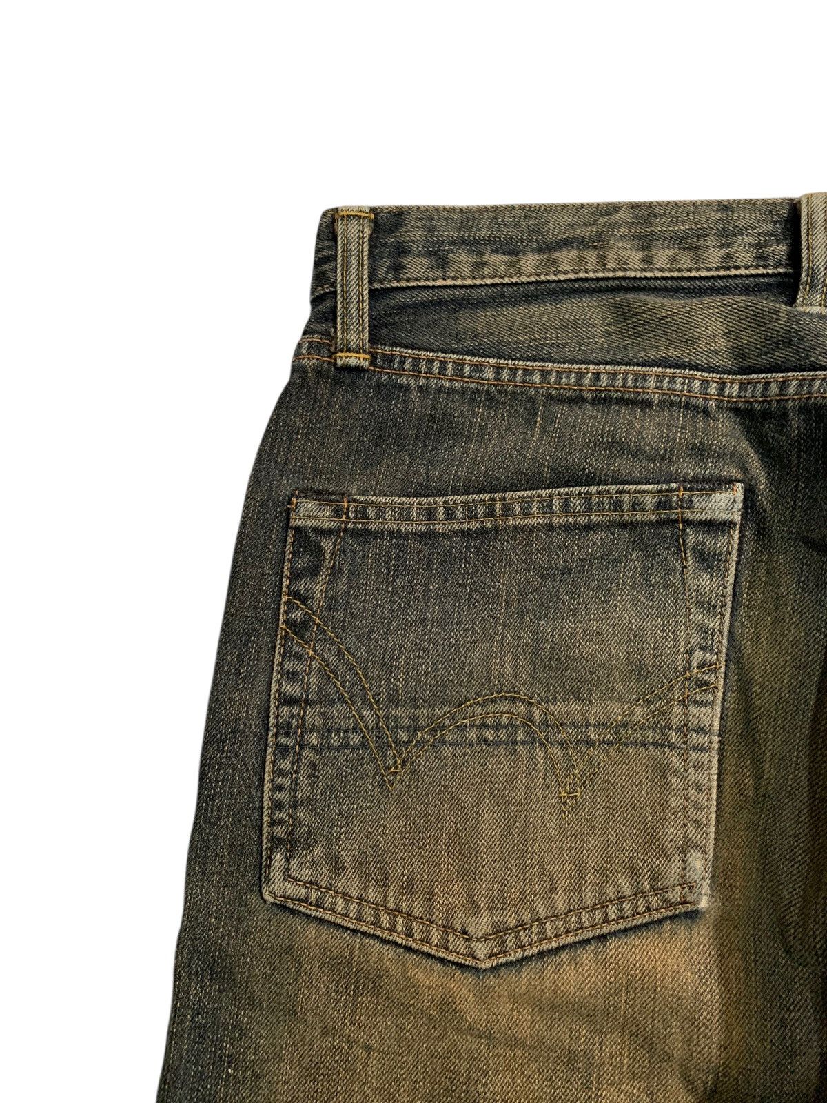 Edwin VINTAGE EDWIN 505z SELVEDGE RUSTY JAPANESE DISTRESSED DENIM Size US 31 - 14 Thumbnail