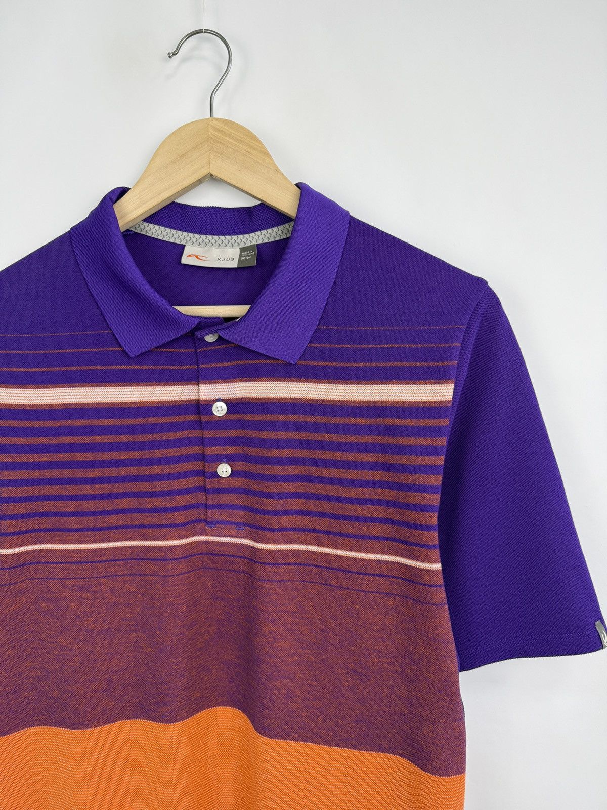 KJUS 🇨🇭 Kjus Stevie Striped Golf Polo T-Shirt Premium Luxury Size US M / EU 48-50 / 2 - 3 Thumbnail