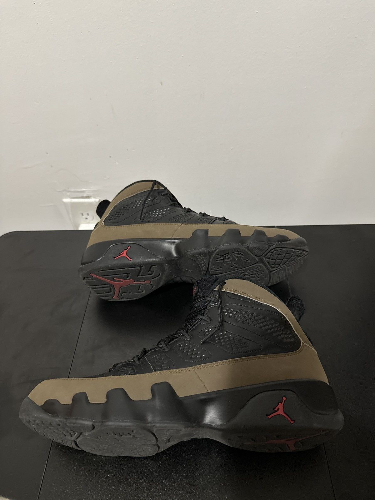 image of Air Jordan 9 Retro Olive Shoes in Light Olive, Men's (Size 11)