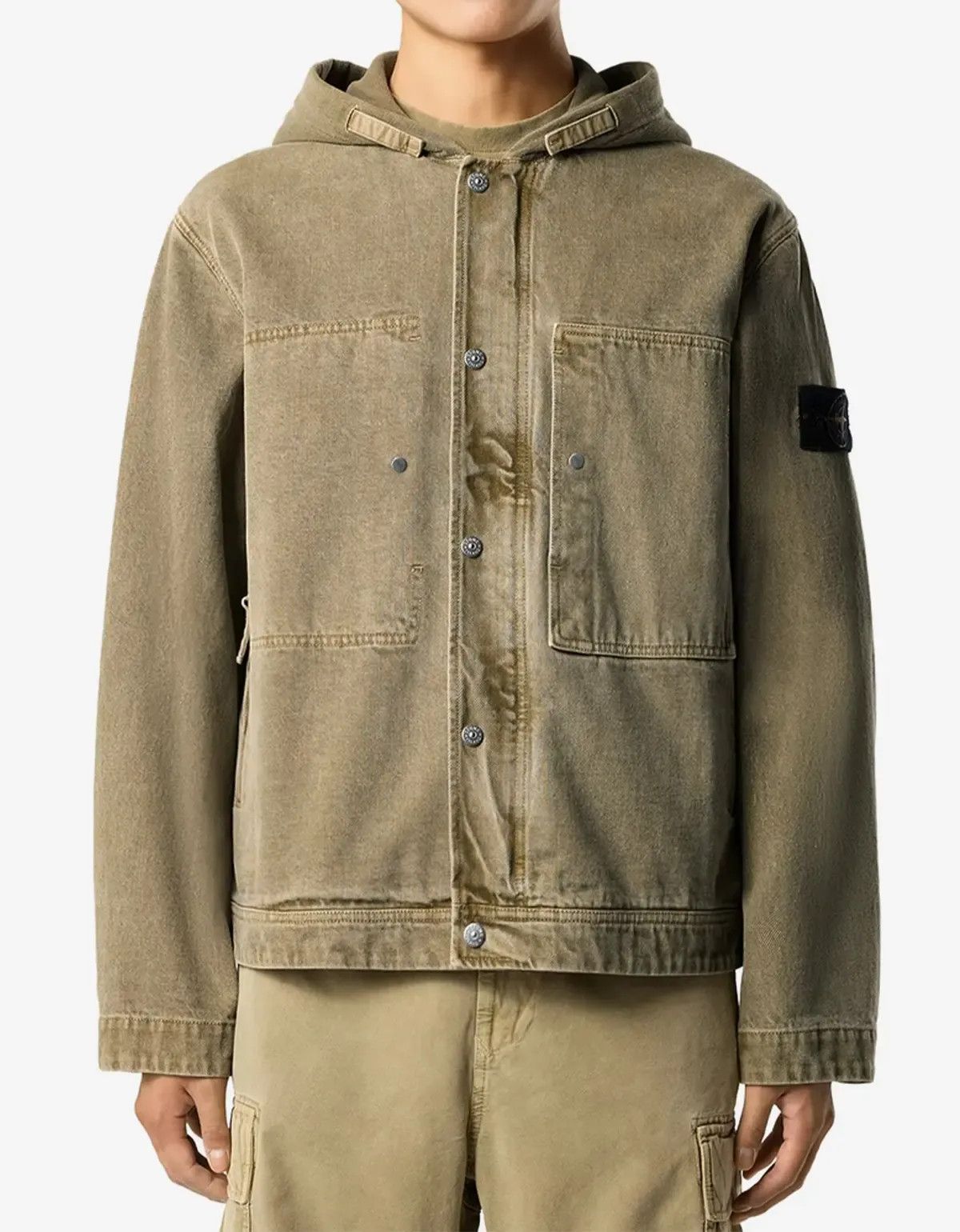 Stone Island Military Green Mineral Dyed Gabardine-Tc Jacket, Men's — image 5 of 5