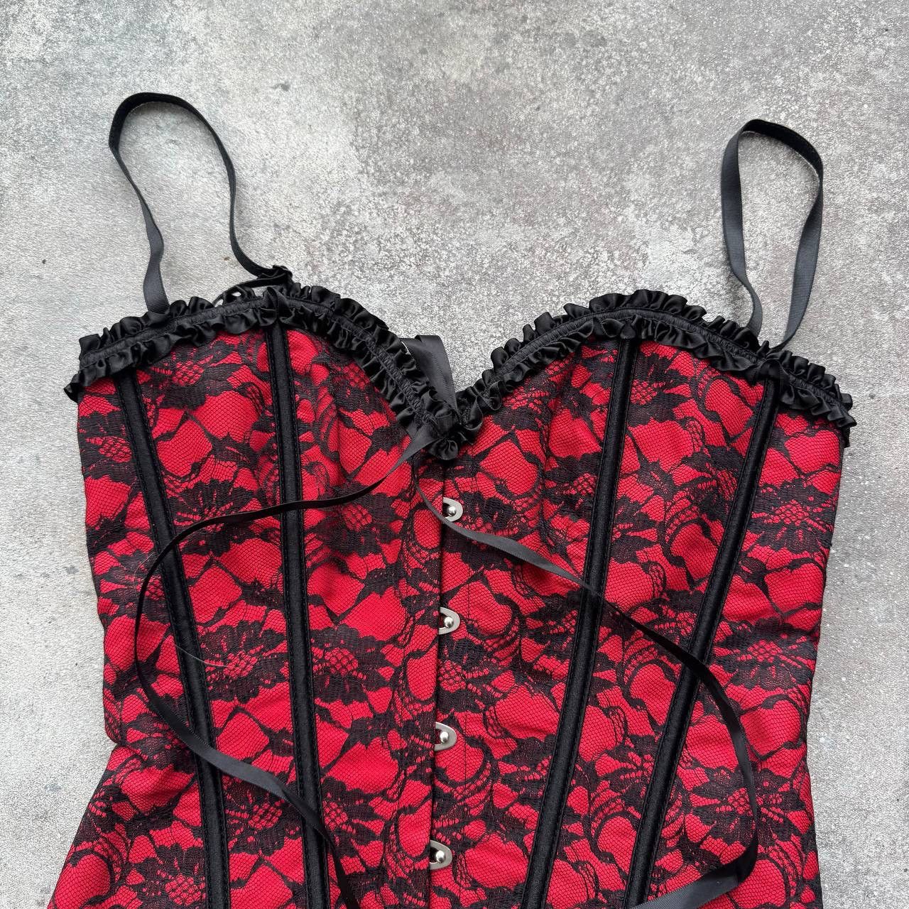 20471120 × Vintage Super Sexy Glam 2000’s Vintage Corset Size M / US 6-8 / IT 42-44 - 3 Thumbnail