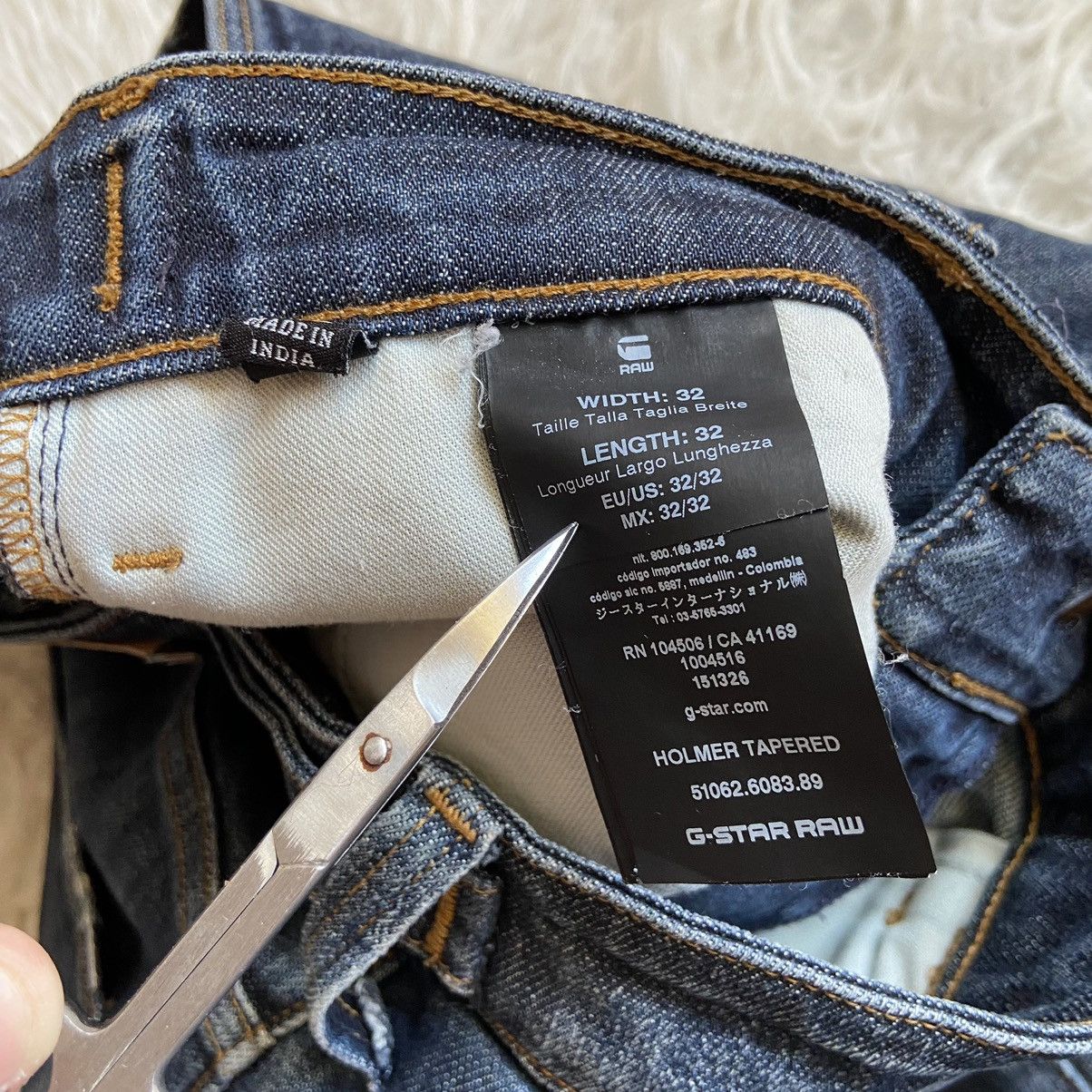 G-Star × Japanese Brand 📌 G Star Raw Holmer Tapered Y2k Denim Jeans Size US 32 / EU 48 - 13 Thumbnail