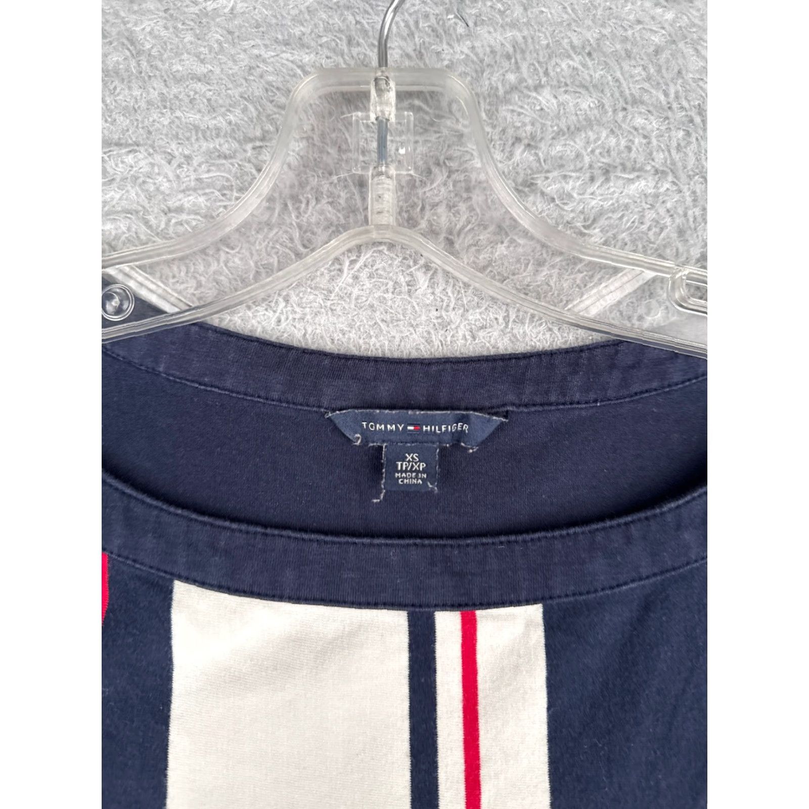 Tommy Hilfiger Tommy Hilfiger Shirt Women XS Blue Stripe 3/4 Sleeve Boat Neck Cotton Knit Logo Regular Colorful Women Size XS / US 0-2 / IT 36-38 - 6 Thumbnail