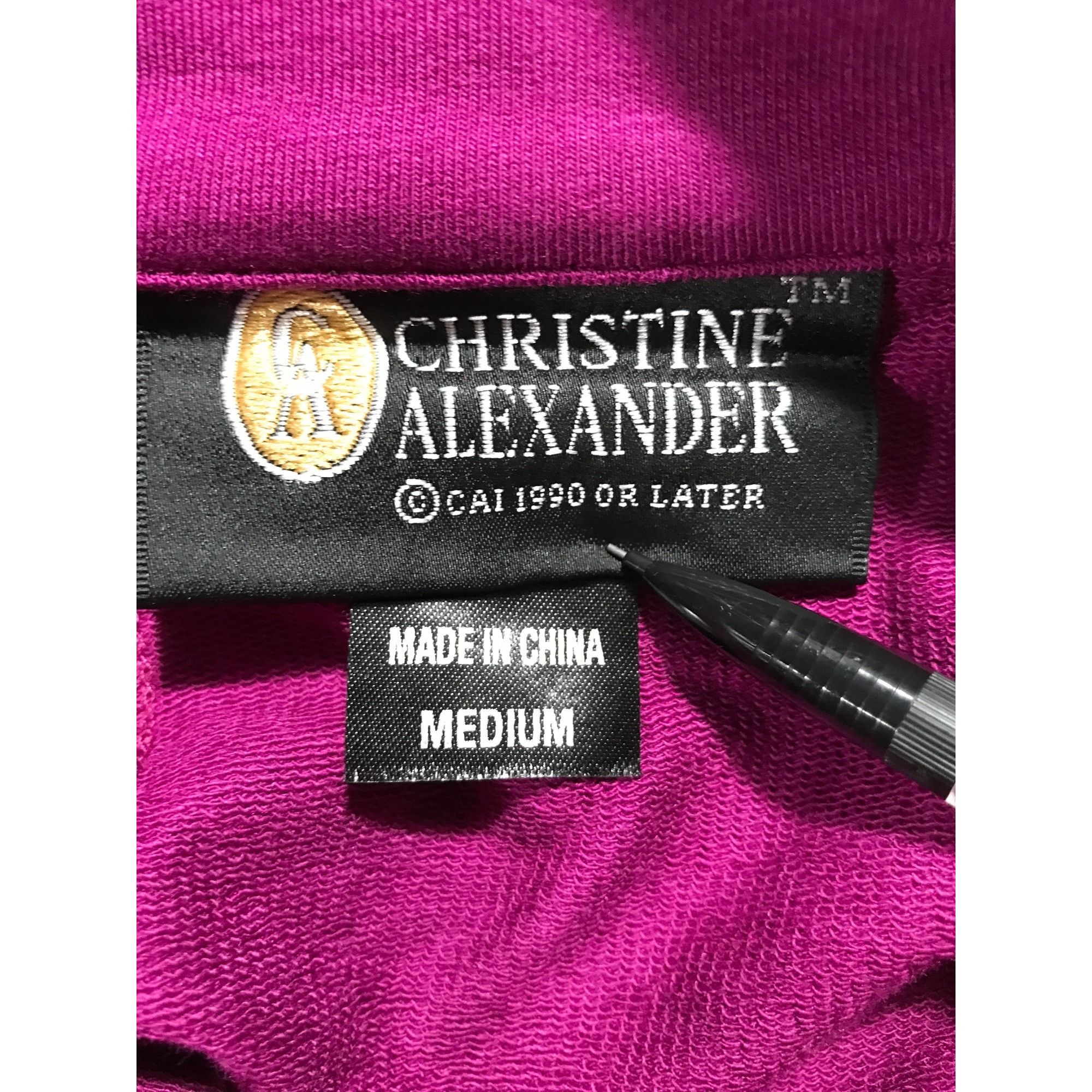 Christine Alexander Medium Purple Cotton Track Jacket Dance