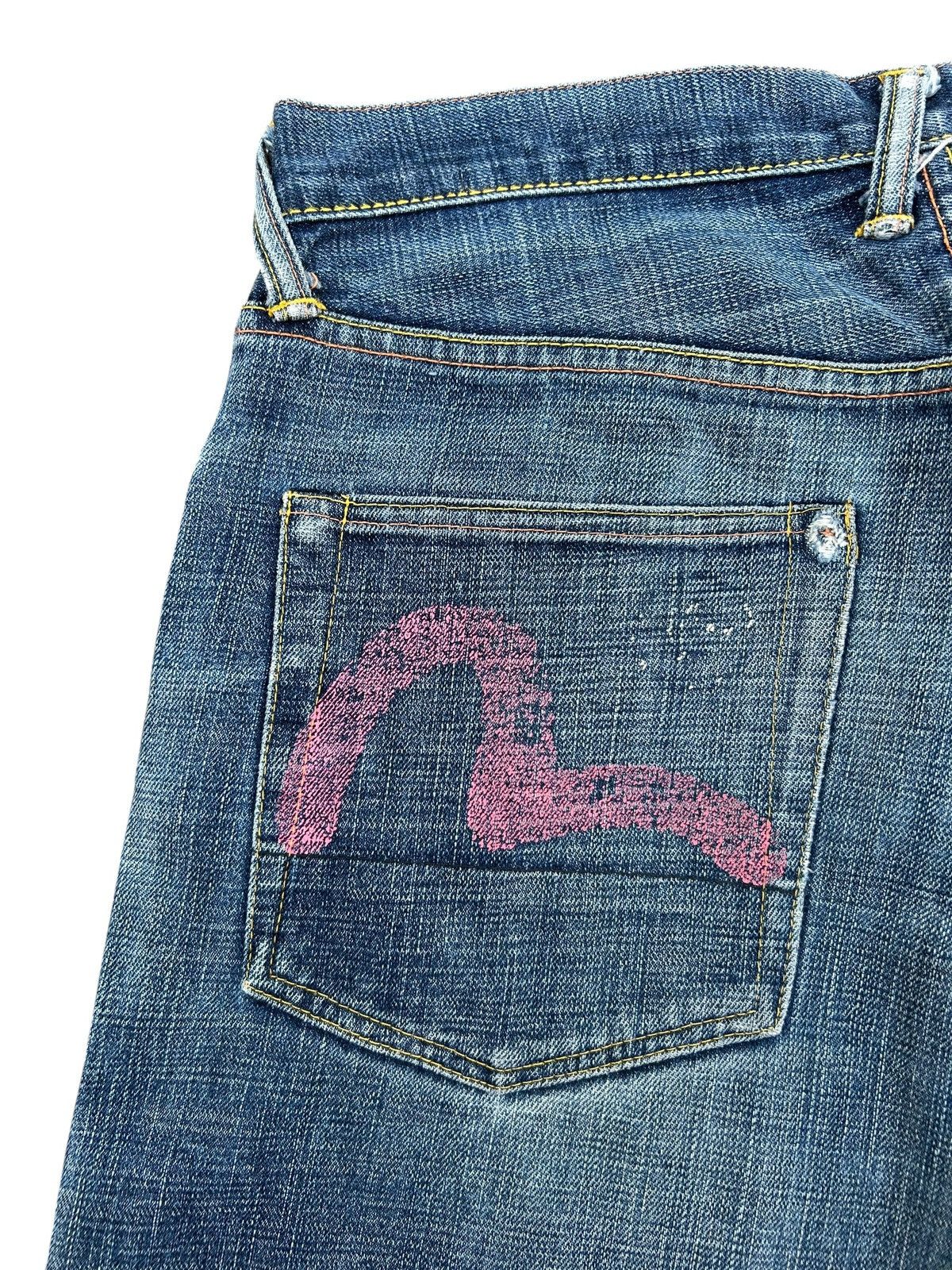Kapital Thrashed Vintage Evisu Selvedge Denim Jeans Size US 32 / EU 48 - 12 Thumbnail