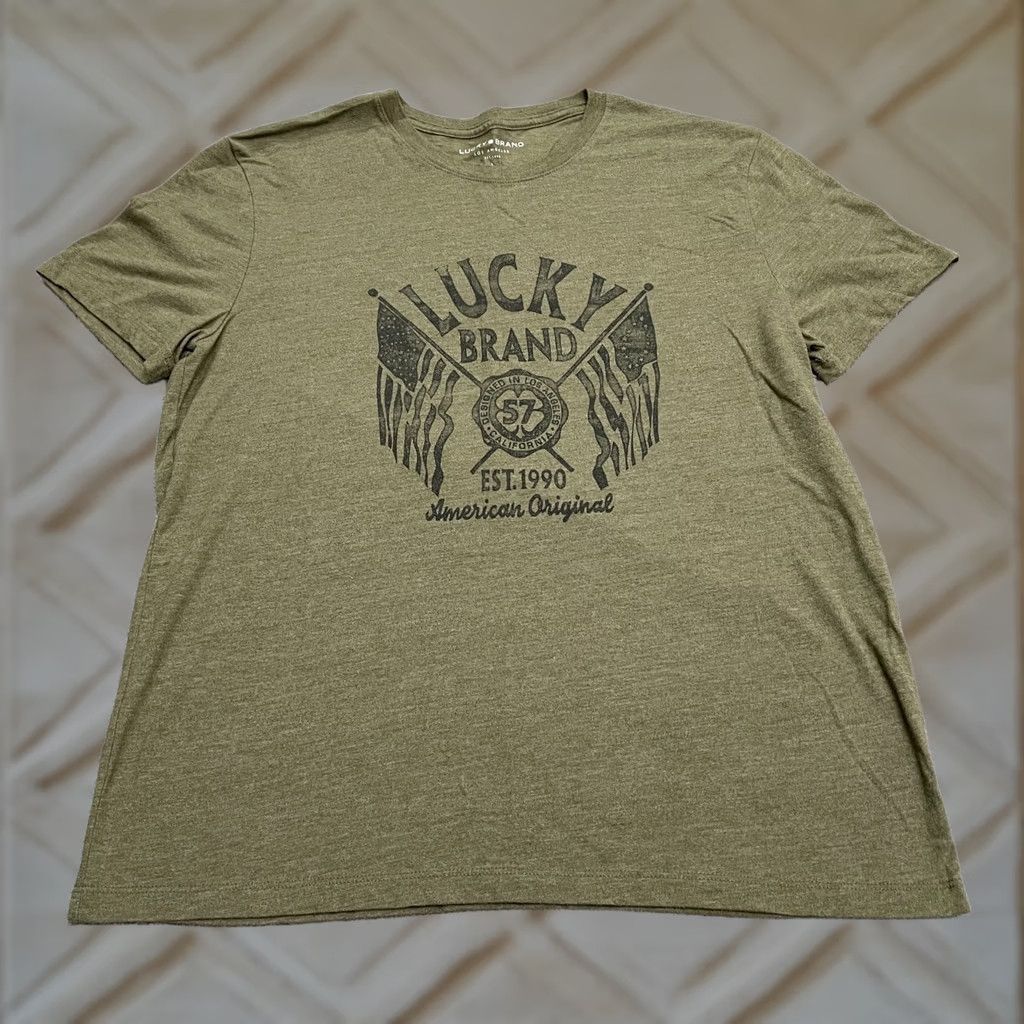 Lucky Brand Lucky Brand T-Shirt Large Green Graphic Crew Neck Short Sleeve Casual Tee Mens Size US L / EU 52-54 / 3 - 1 Thumbnail