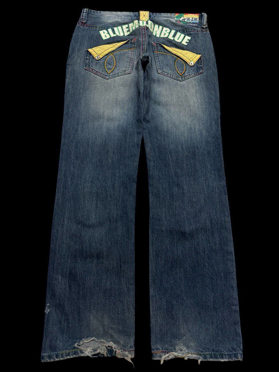 Japanese Brand TWIST LEG 90s BMB-Jeans Mudwash Distressed Insane Big Logo Size US 32 / EU 48 - 1 Thumbnail