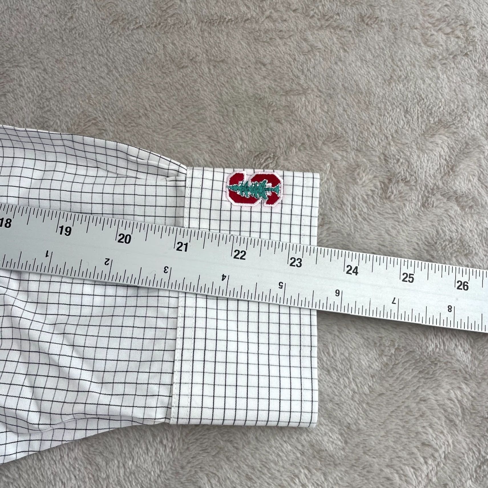 Brooks Brothers Brooks Brothers Stanford Dress Shirt Men 15.5 White Check Non-Iron NWOT Size 42R - 8 Thumbnail