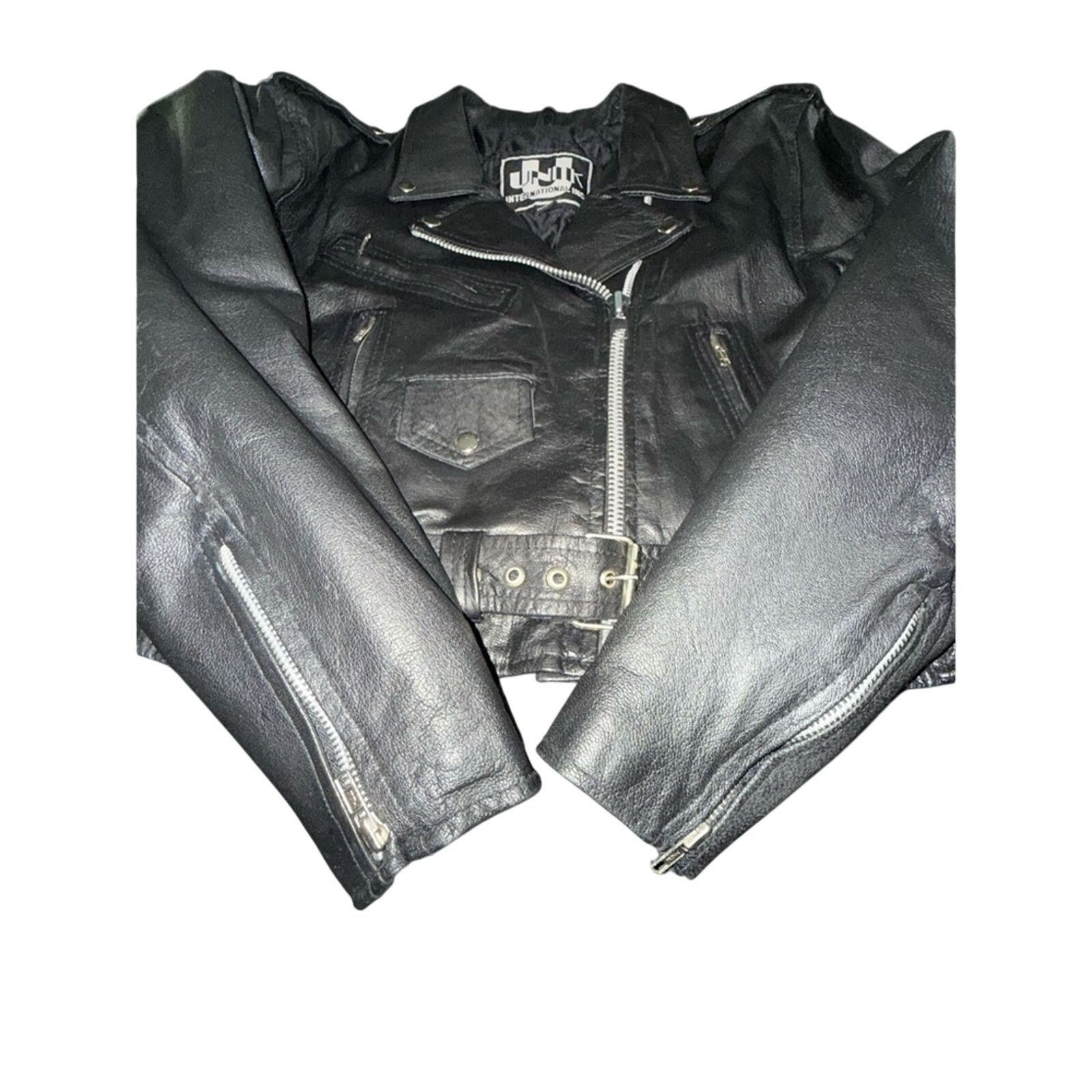 Vintage UNIC INTERNATIONAL BLACK THICK QUALITY BIKER MOTORCYCLE XL Size XL / US 12-14 / IT 48-50 - 5 Thumbnail