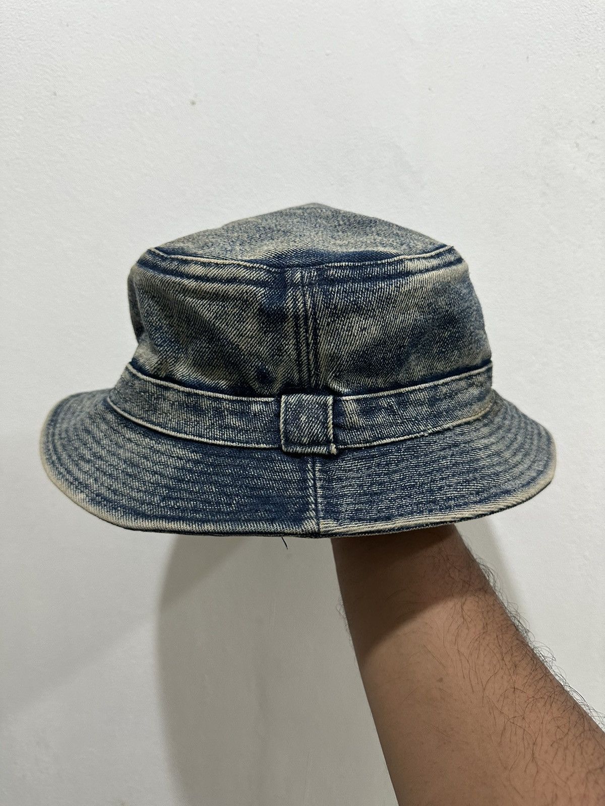 Vintage Distress Pocket Denim Bucket Hat Size ONE SIZE - 3 Thumbnail