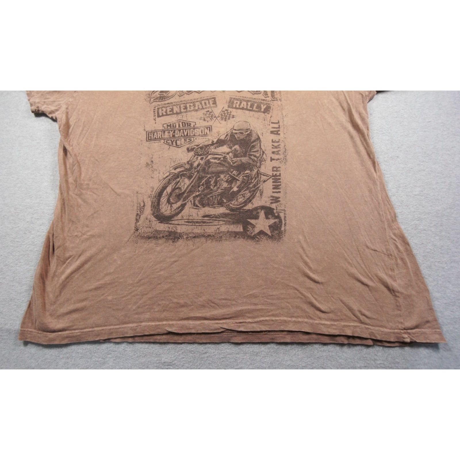 Harley Davidson Harley-Davidson Shirt Mens 2XL Beige Lightweight Tee Motorcycle Graphic Shirt T-Shirt Size US XXL / EU 58 / 5 - 4 Thumbnail
