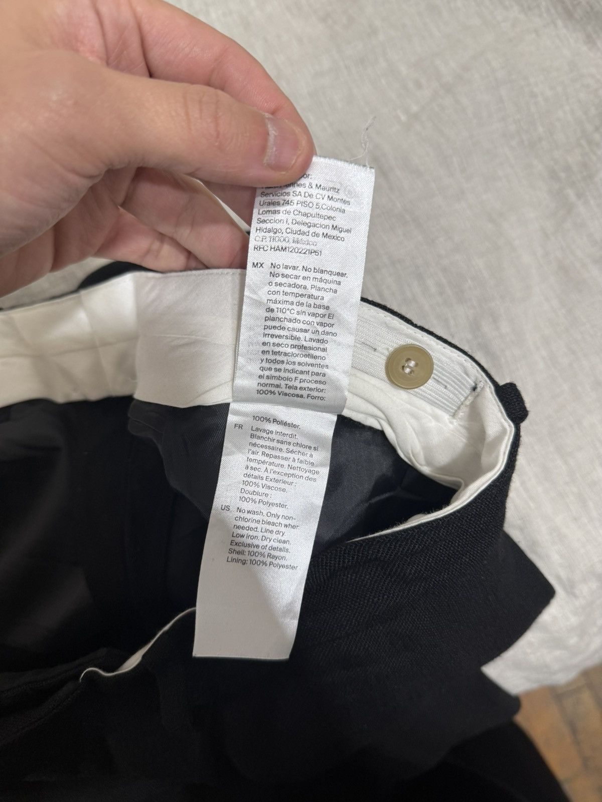 Cos COS Atelier Black Linen Trousers Size US 32 / EU 48 - 7 Thumbnail