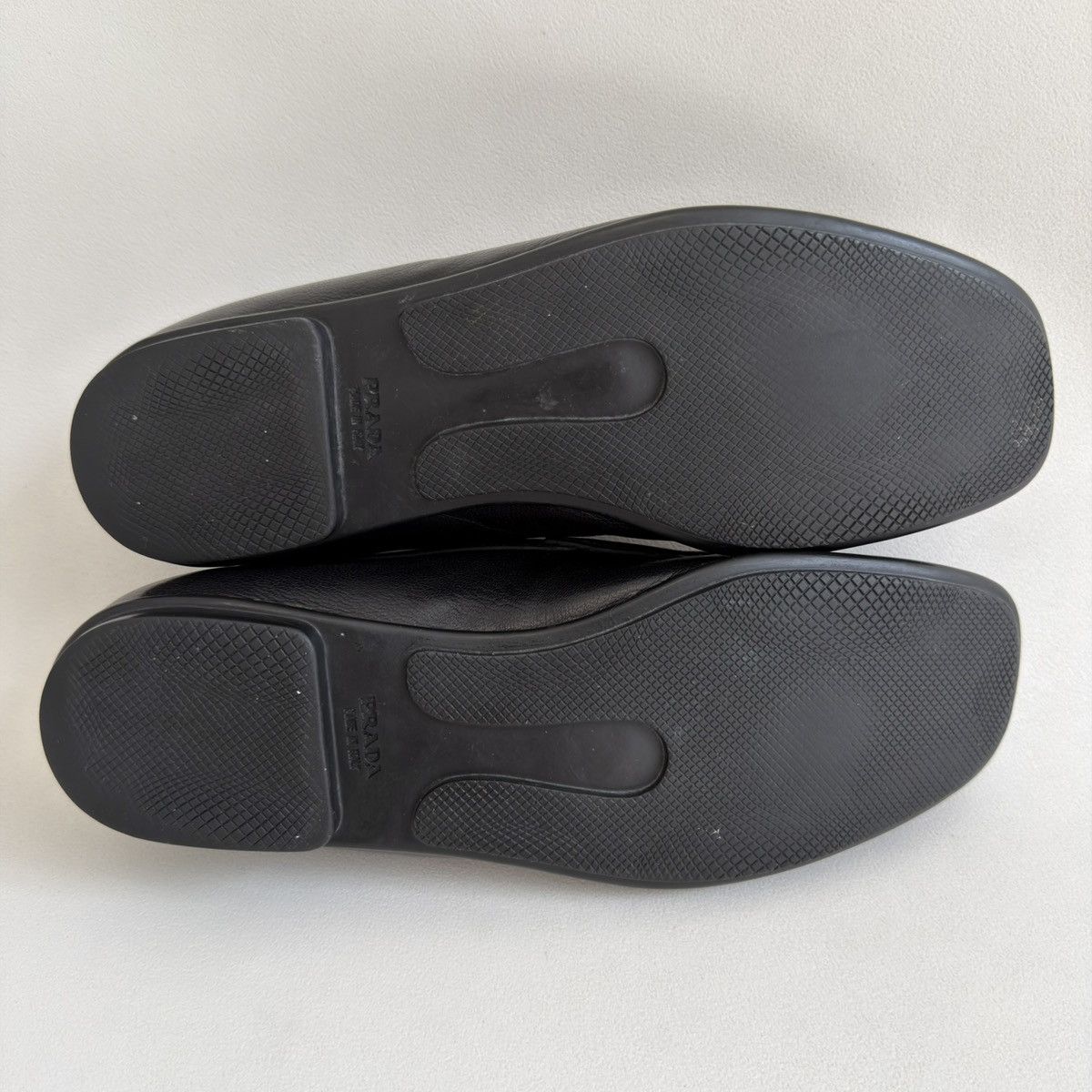 Prada Tumbled Black Leather ‘Low Profile’ Loafers Size US 9 / EU 42 - 14 Thumbnail