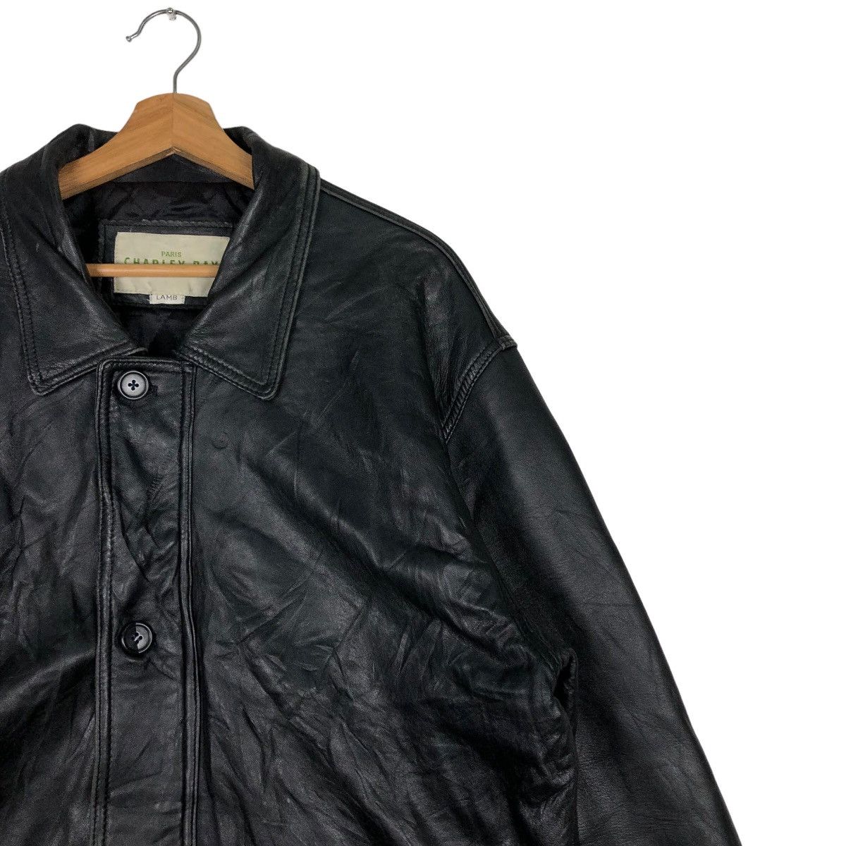 Japanese Brand 🔥90’s Vtg Lamb Leather Jacket Worker Paris Charley Bay Size US L / EU 52-54 / 3 - 6 Thumbnail