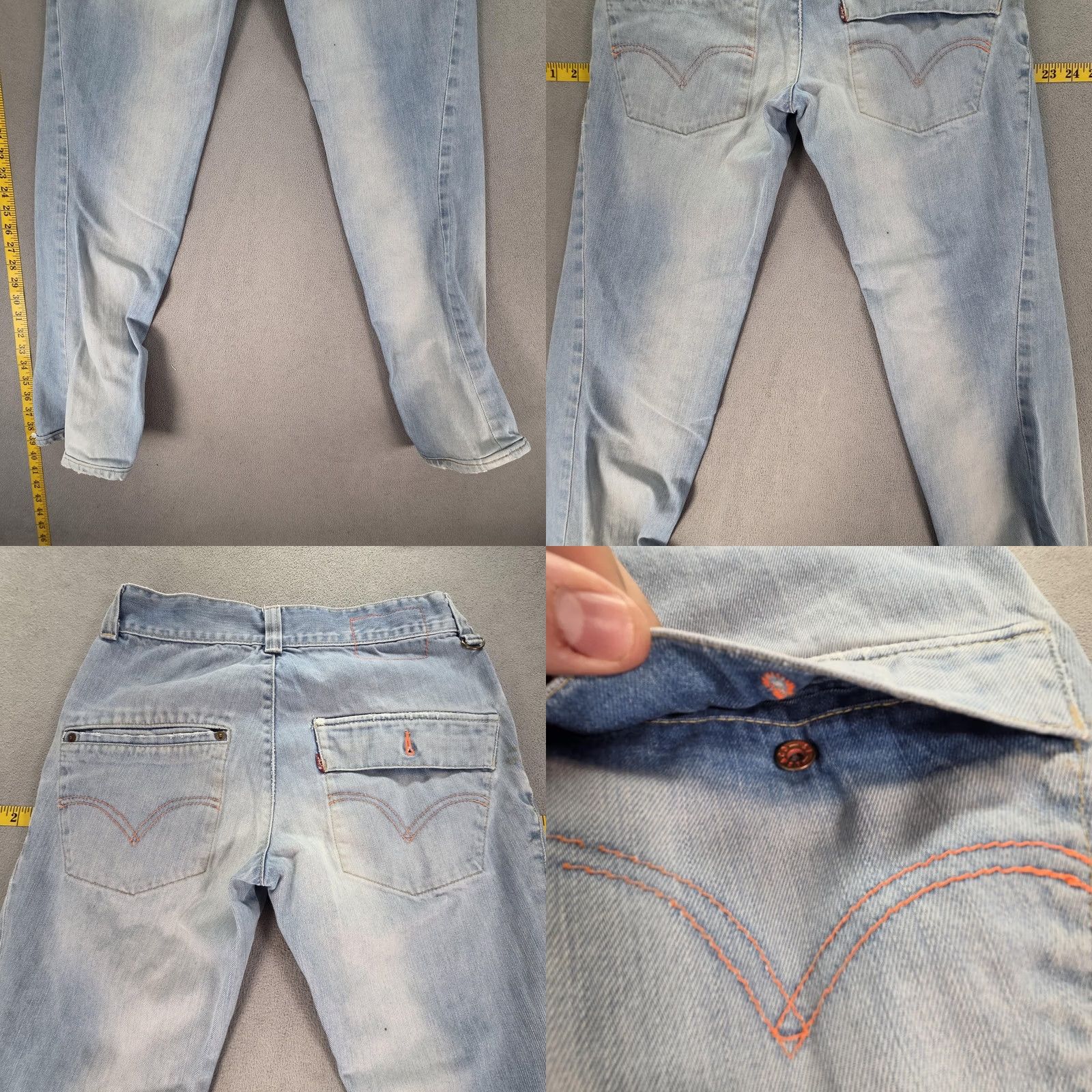 Levi's Levis Jeans Mens Blue Light Wash Regular Twisted Flap 28x30 Inseam 30 Cotton Denim Z​ip Pockets Casual Tapered Size US 28 / EU 44 - 10 Thumbnail