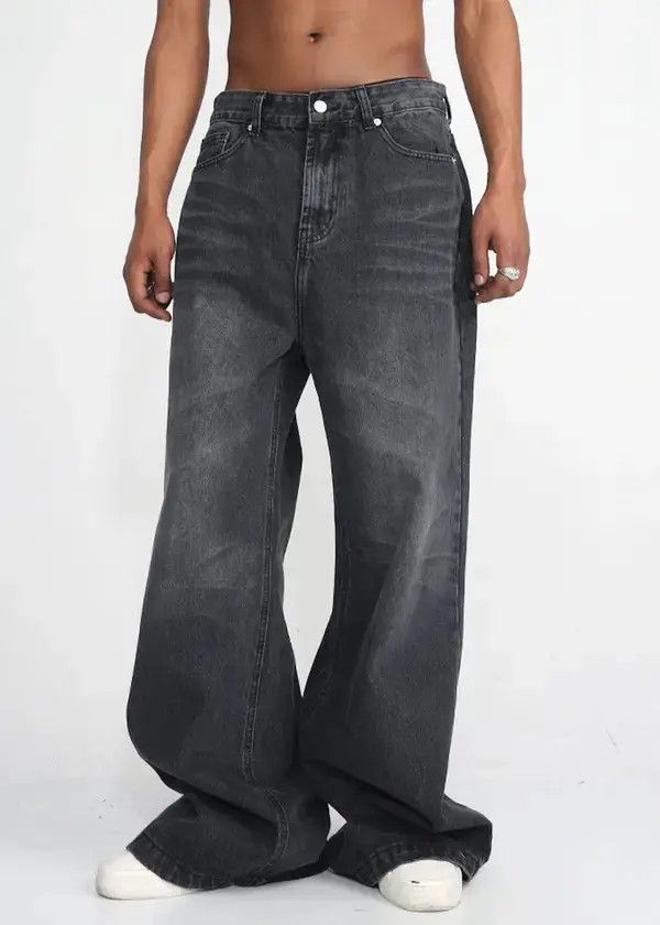 Designer × Vintage custom distressed faded baggy flared pants Size US 34 / EU 50 - 3 Thumbnail