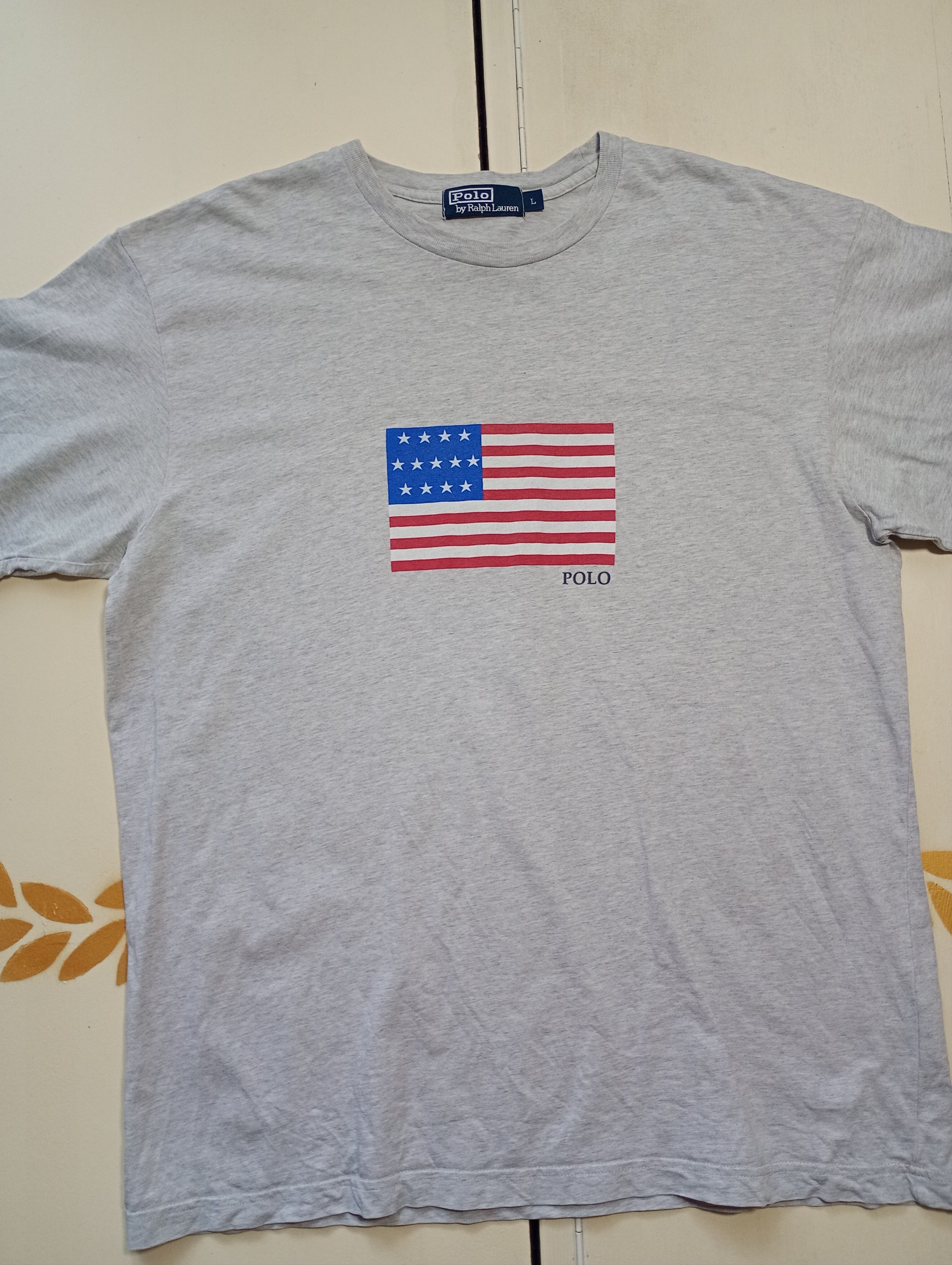 Polo Ralph Lauren Polo Ralph Lauren USA Flag T-Shirt Vintage Size US L / EU 52-54 / 3 - 6 Thumbnail
