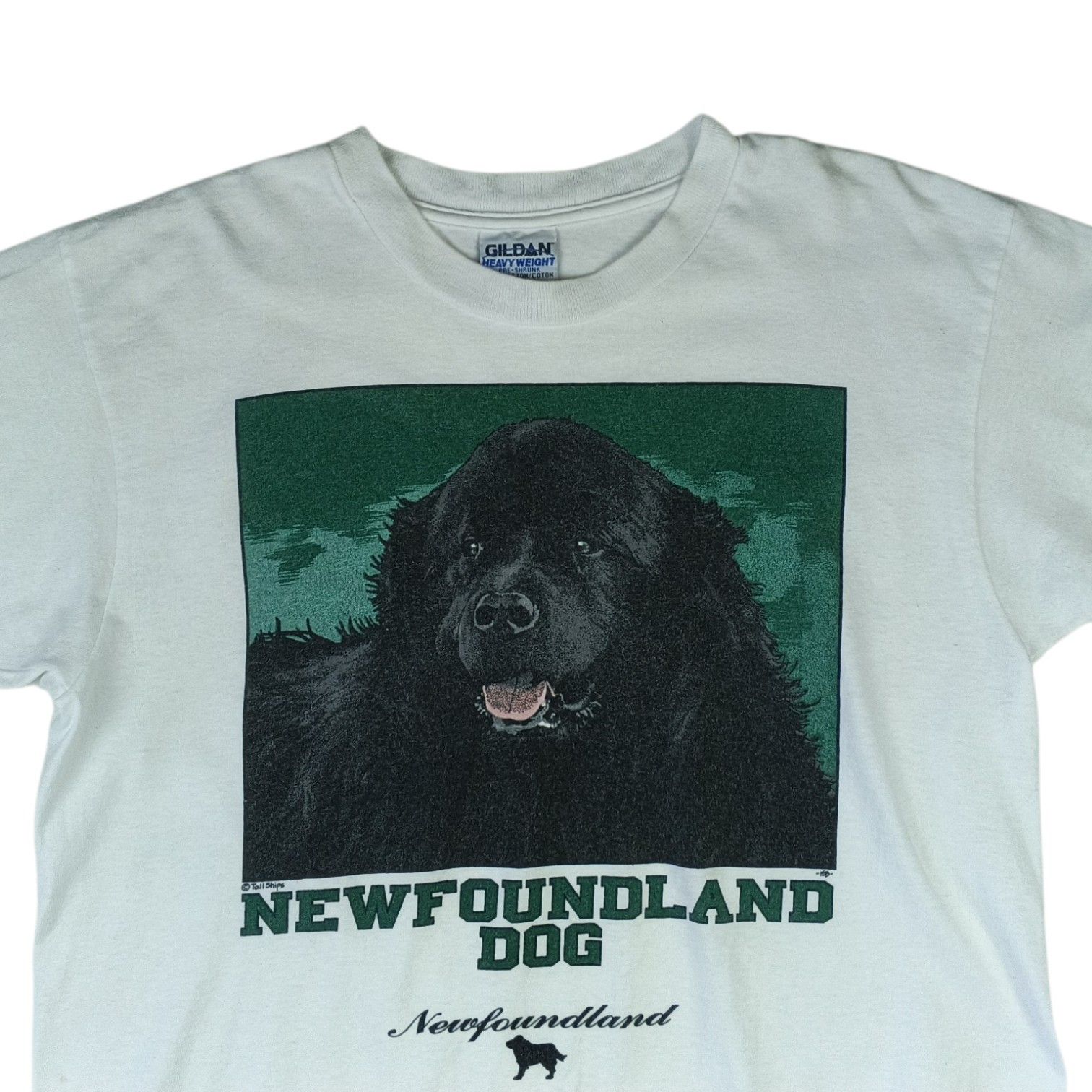 Gildan Vintage 90's GILDAN New Foundland Dog Animal T-Shirt Size US M / EU 48-50 / 2 - 4 Thumbnail