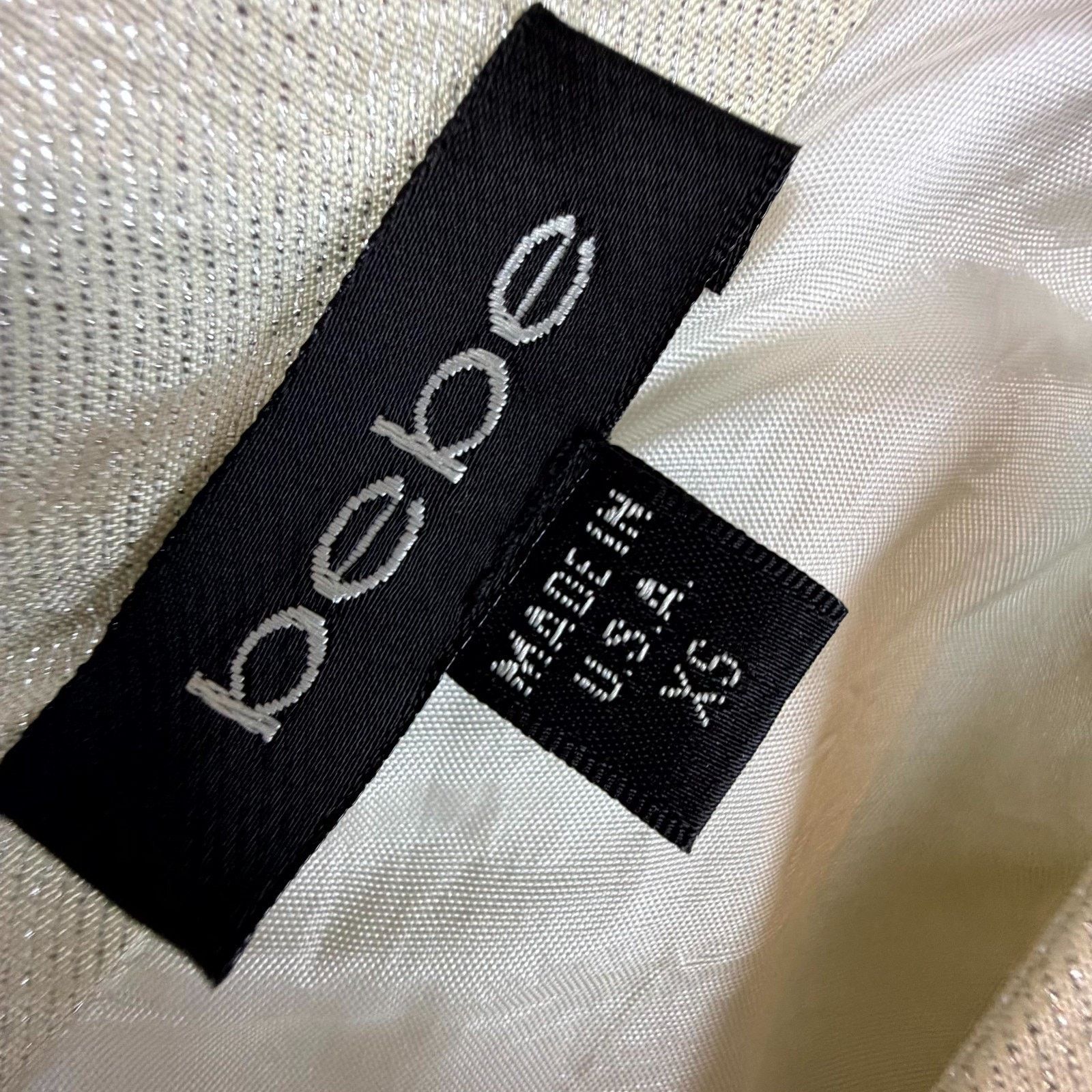 Bebe Bebe Dress XS White Silver Floral Jacquard Angel Metallic Size XS / US 0-2 / IT 36-38 - 7 Thumbnail