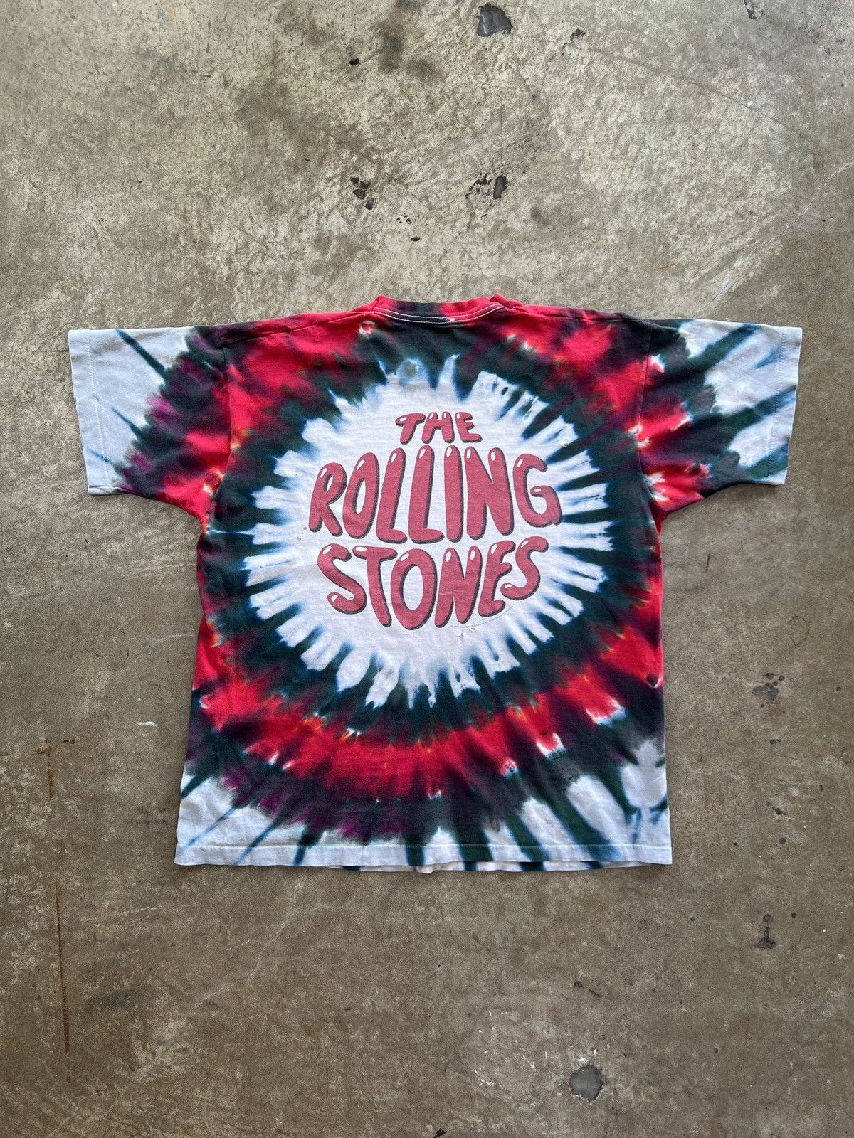 Band Tees Vintage 1994 Rolling Stone Tie Dye Distressed Tee XL Size US XL / EU 56 / 4 - 5 Thumbnail