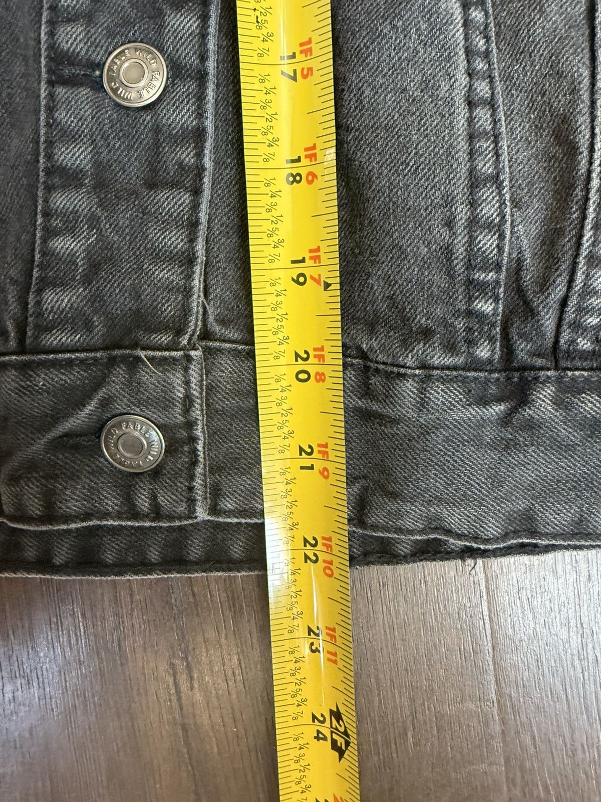 Other Wild Fable Black Stonewashed Denim Hooded Jacket Sz xxs Size XXS / US 00 / IT 34 - 6 Thumbnail