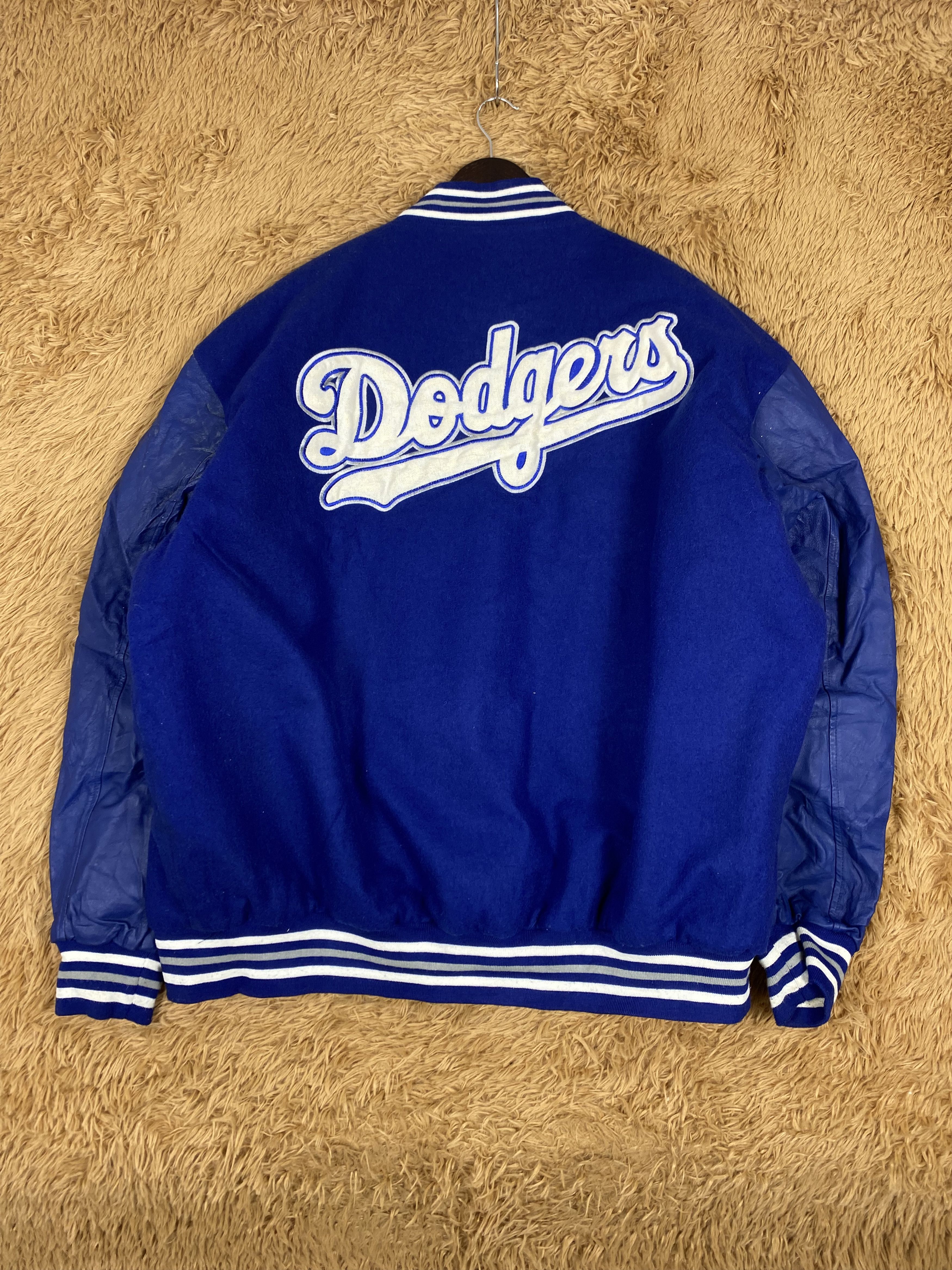 MLB × Vintage Vintage Los Angeles Dodgers Leather Sleeve Varsity Size US XXL / EU 58 / 5 - 6 Thumbnail