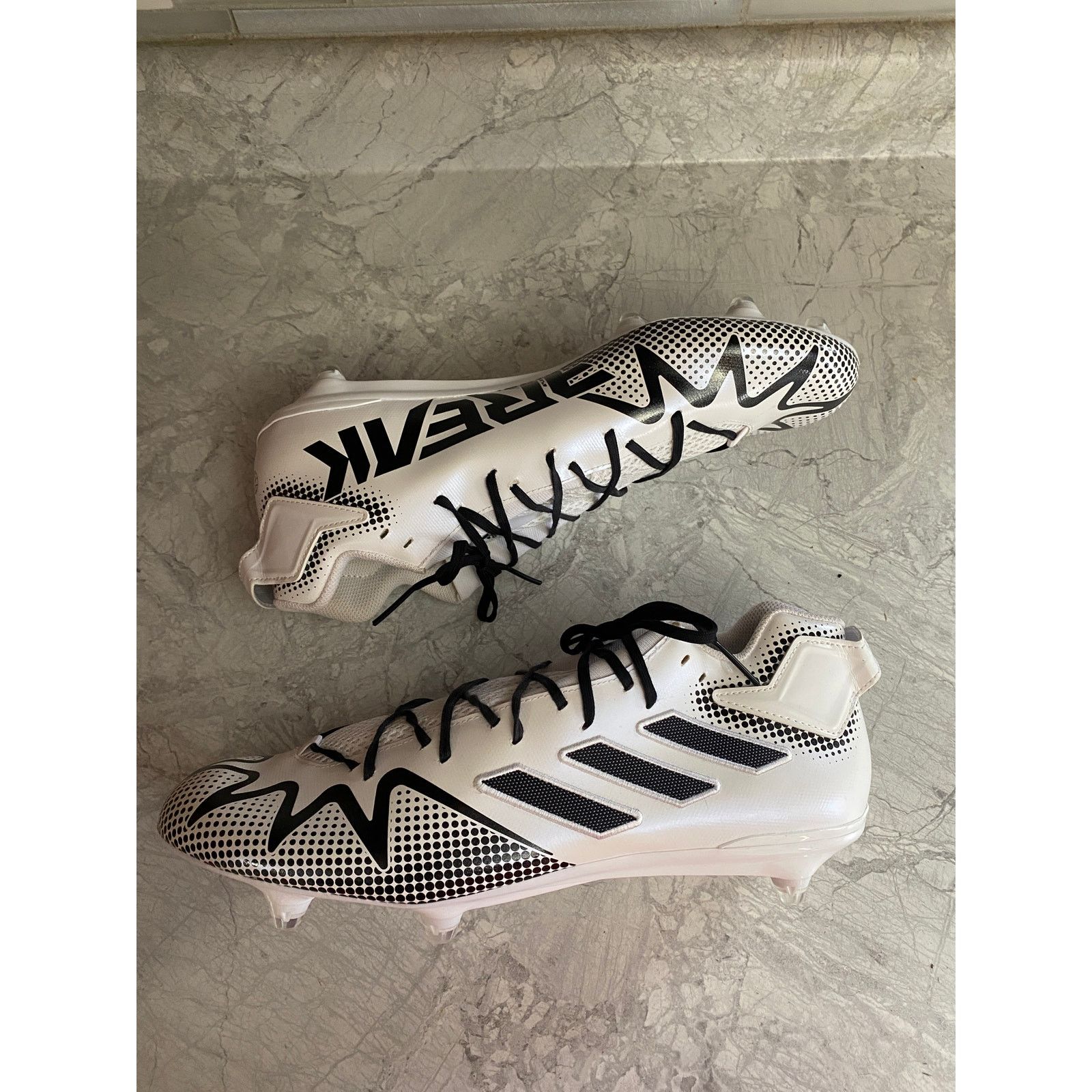 Adidas Adidas Freak White and Black Football Cleats Size 13 Size US 13 / EU 46 - 5 Thumbnail
