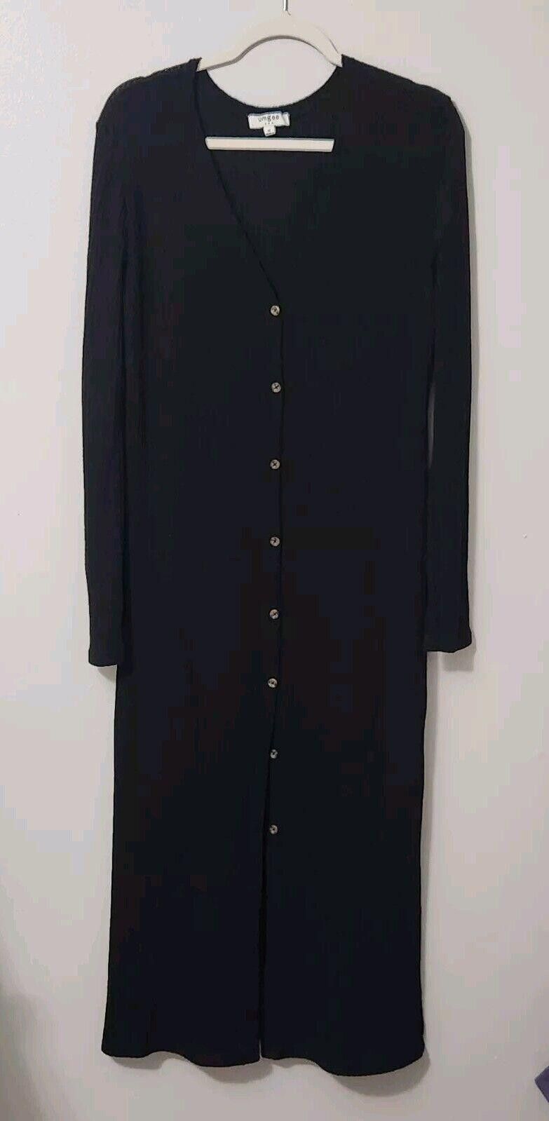 Designer Umgee Sweater Dress Medium V Neck Button Down waffle Size M / US 6-8 / IT 42-44 - 1 Thumbnail