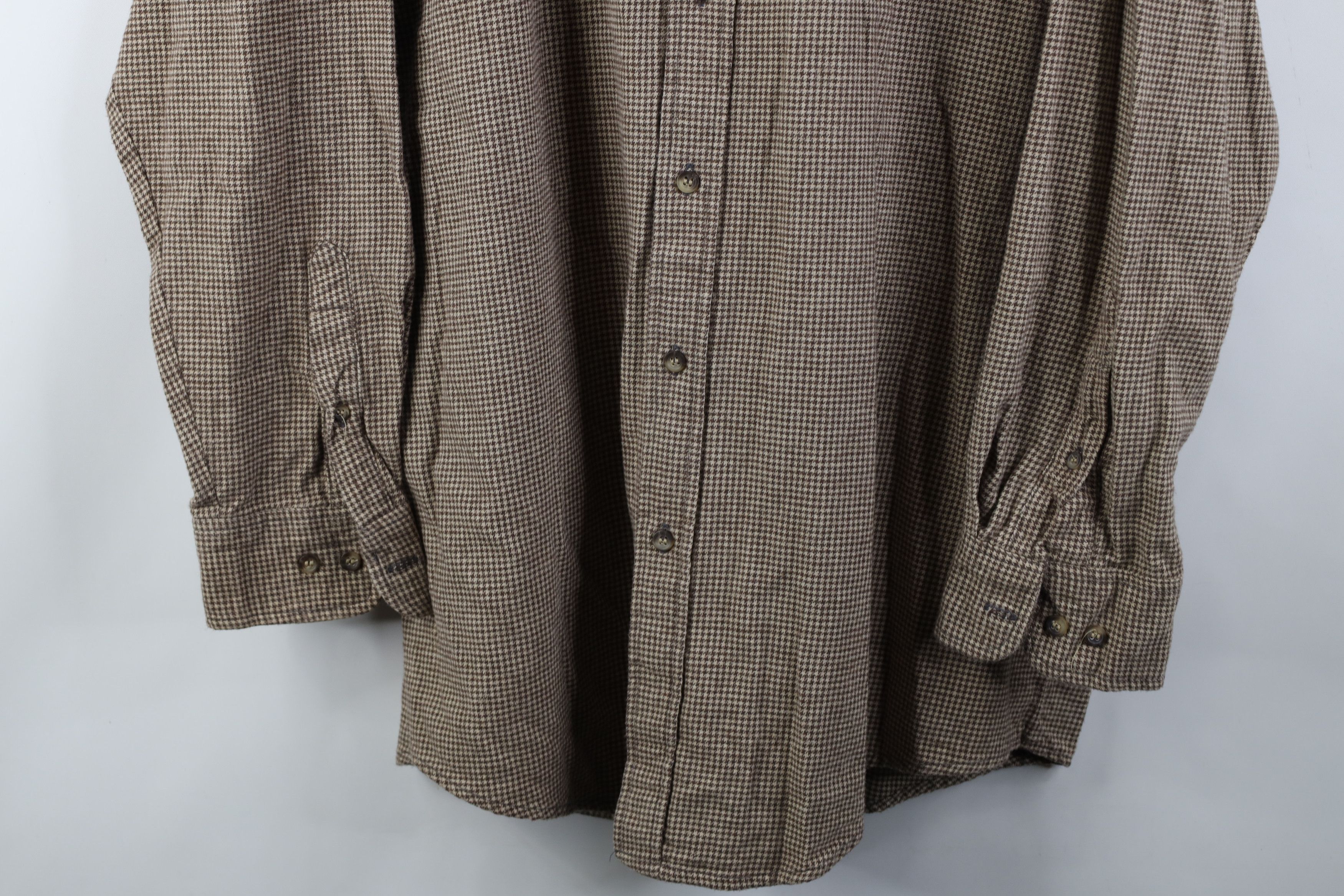 Vintage Vintage 90s Streetwear Houndstooth Collared Button Shirt Size US XL / EU 56 / 4 - 3 Thumbnail