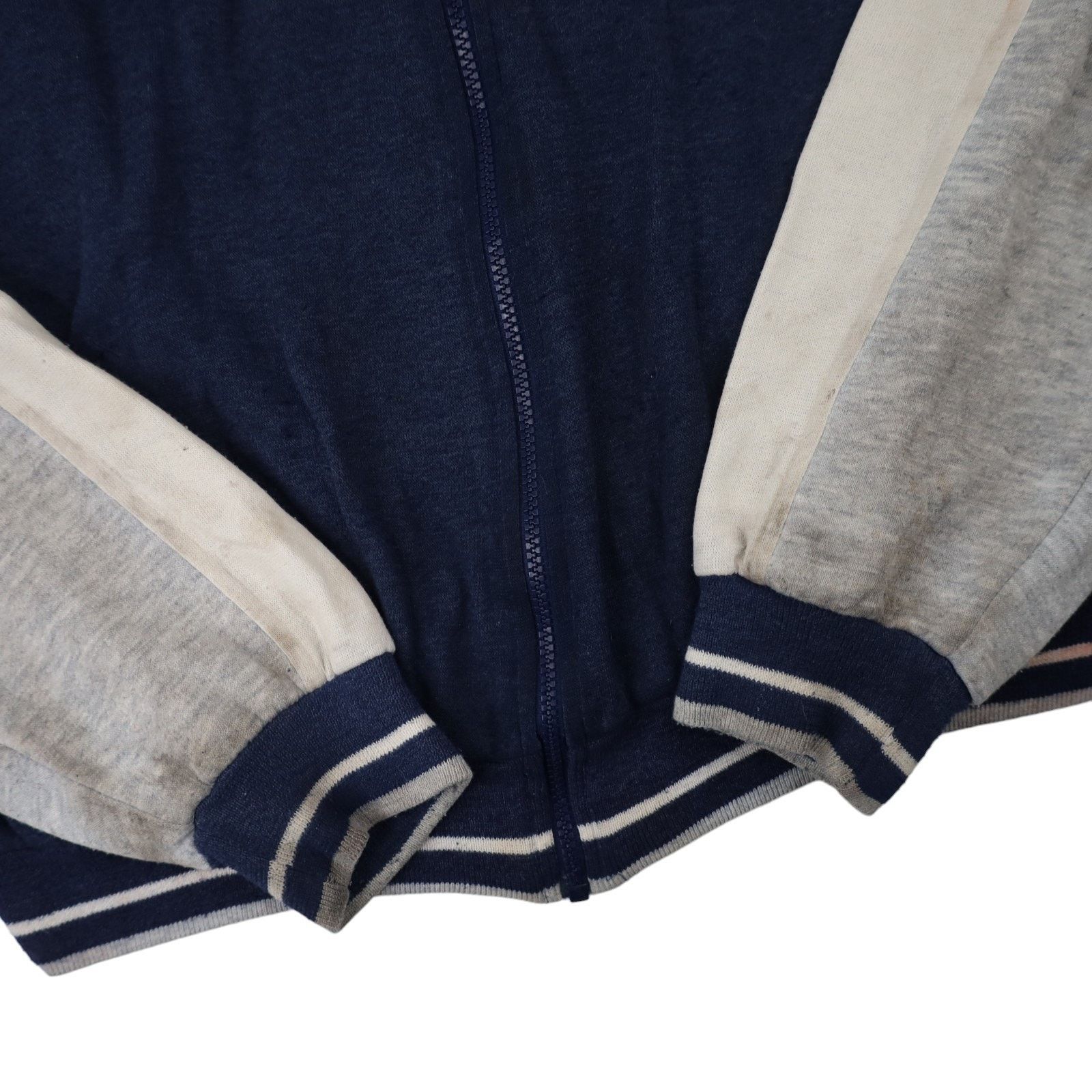 Nike × Vintage Vintage 90s Nike Cotton Track Jacket Size US L / EU 52-54 / 3 - 3 Thumbnail