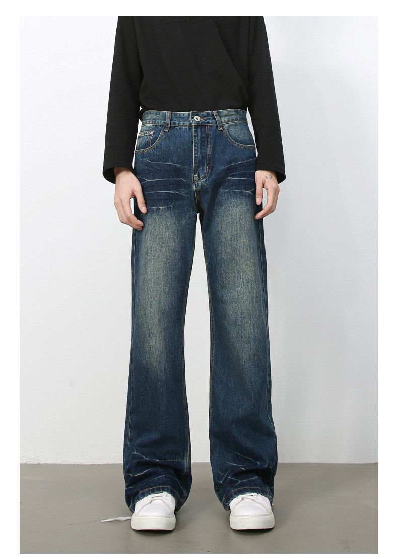 Japanese Brand × Jean American retro washed men's straight flared distressed jeans Size US 32 / EU 48 - 1 Thumbnail