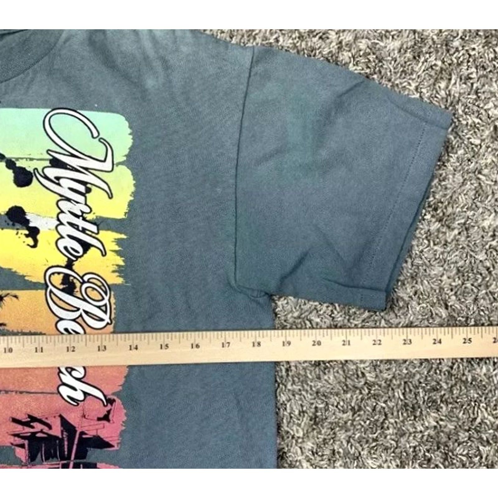 Vintage VINTAGE Cal Cru Myrtle Beach T Shirt Striped 90s Graphic Crew Neck Short Sleeve Medium Blue Men Size US M / EU 48-50 / 2 - 6 Thumbnail