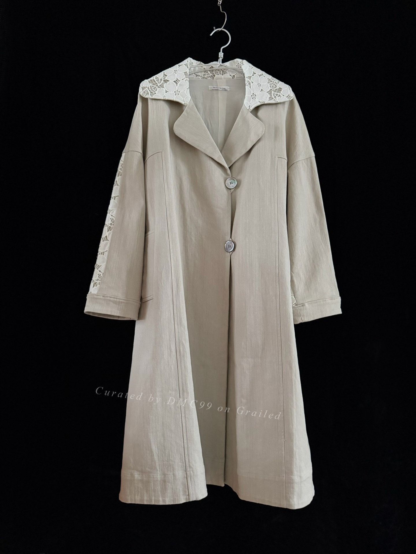 Yohji Yamamoto Y's for Living Vintage Lace Trench Coat Size M / US 6-8 / IT 42-44 - 1 Thumbnail