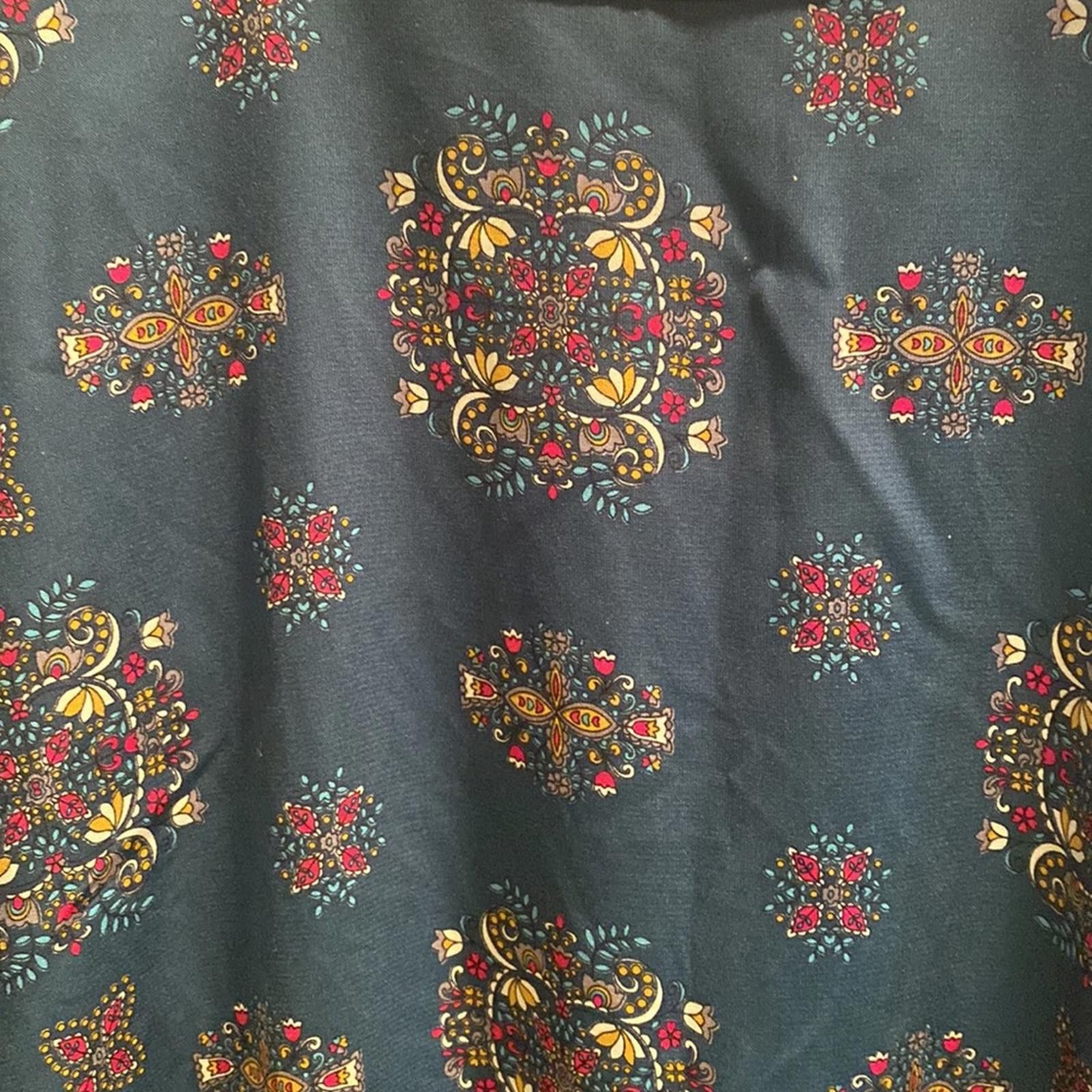 Boohoo Dark green printed mid length dress Size M / US 6-8 / IT 42-44 - 2 Thumbnail