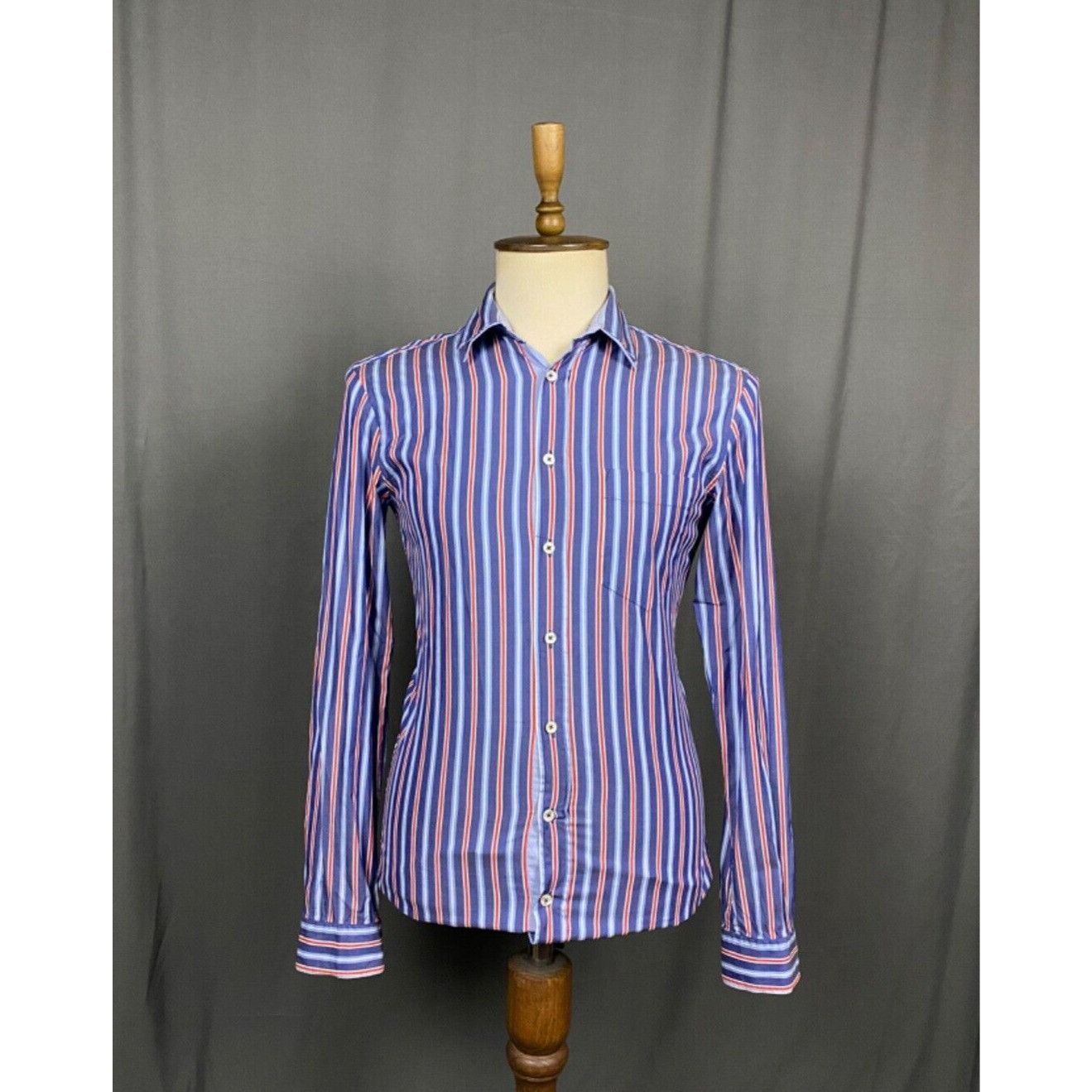 Dolce & Gabbana Dolce&Gabbana Old Money Style Men's Blue Striped Longsleeve Size US M / EU 48-50 / 2 - 1 Thumbnail