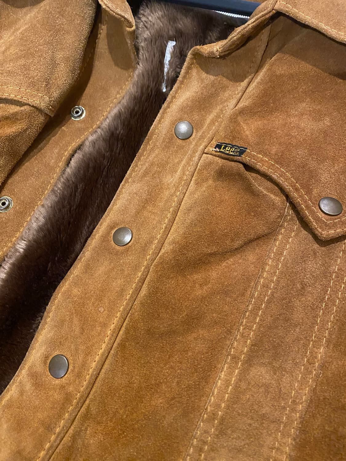 Leather Jacket Lee Suede Jacket 70~80s Vintage Lee Suede Storm