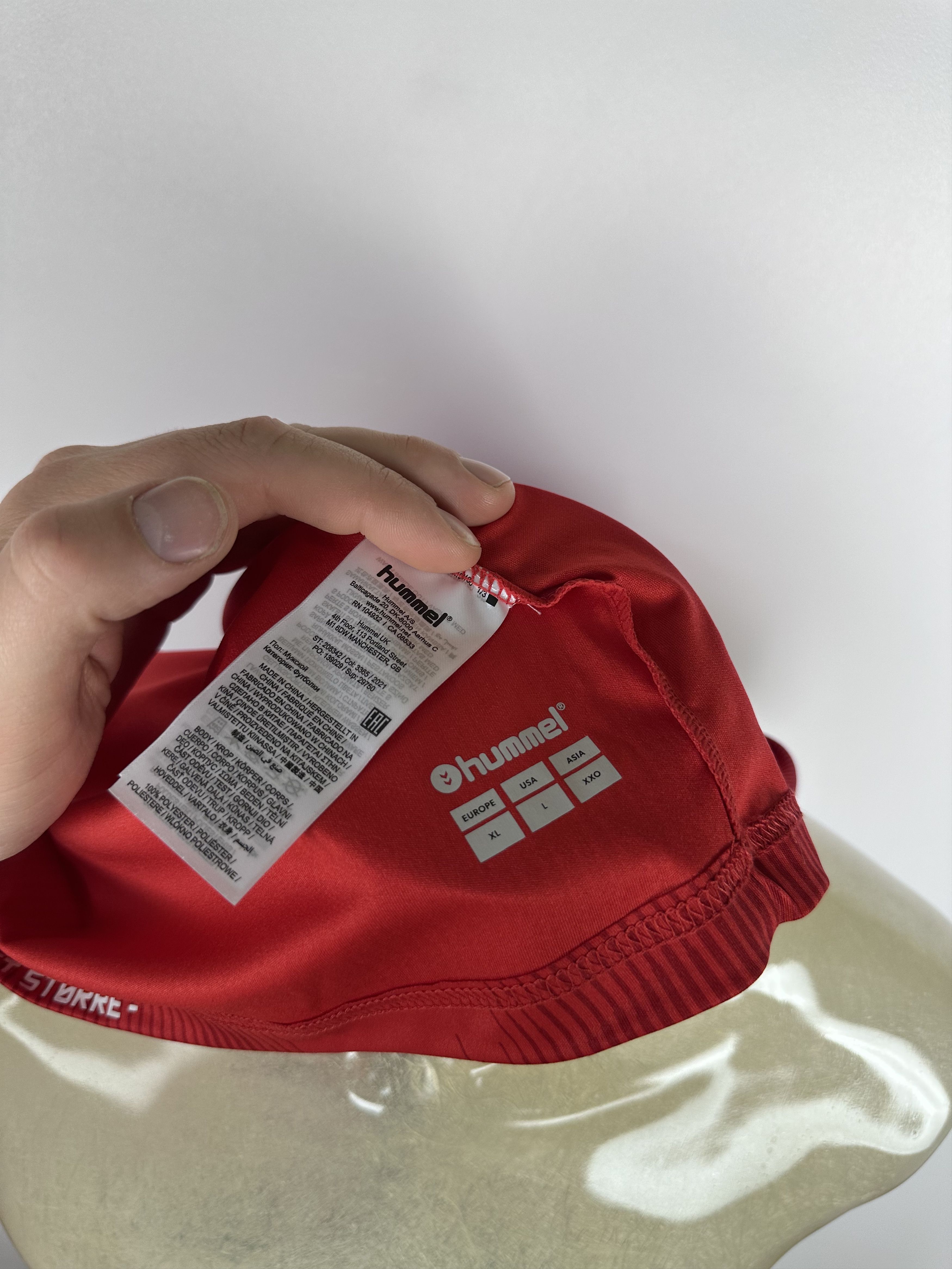 Hummel DENMARK 2021 FOOTBALL SHIRT SOCCER JERSEY #40 DAMSGAARD Size US XL / EU 56 / 4 - 12 Thumbnail