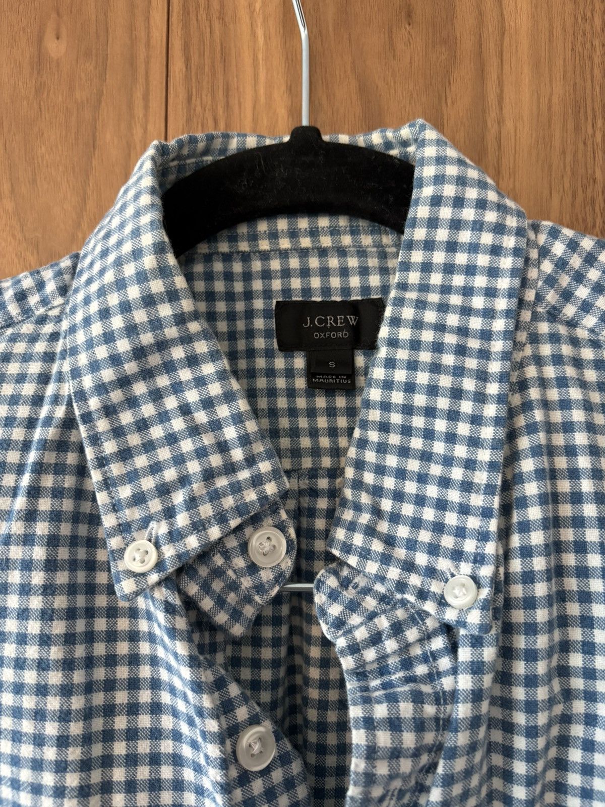 J.Crew J.Crew Blue Plaid Check Oxford Cloth Button Down Size US S / EU 44-46 / 1 - 3 Thumbnail