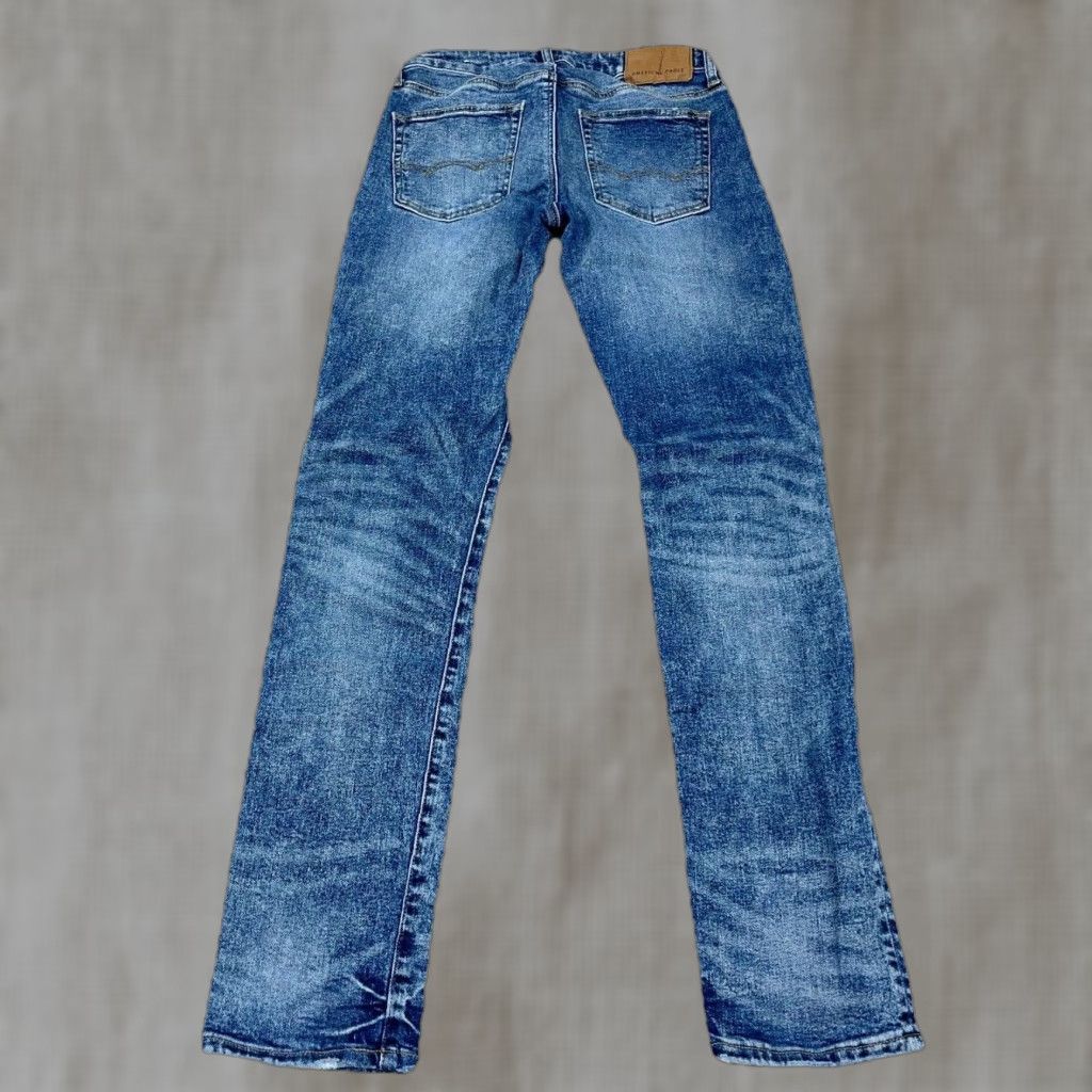 American Eagle Outfitters American Eagle Outfitters Jeans Men Slim 28x32 Distressed Faded Blue 5-Pocket Denim Straight Leg Belt Loops Mens Size US 28 / EU 44 - 1 Thumbnail