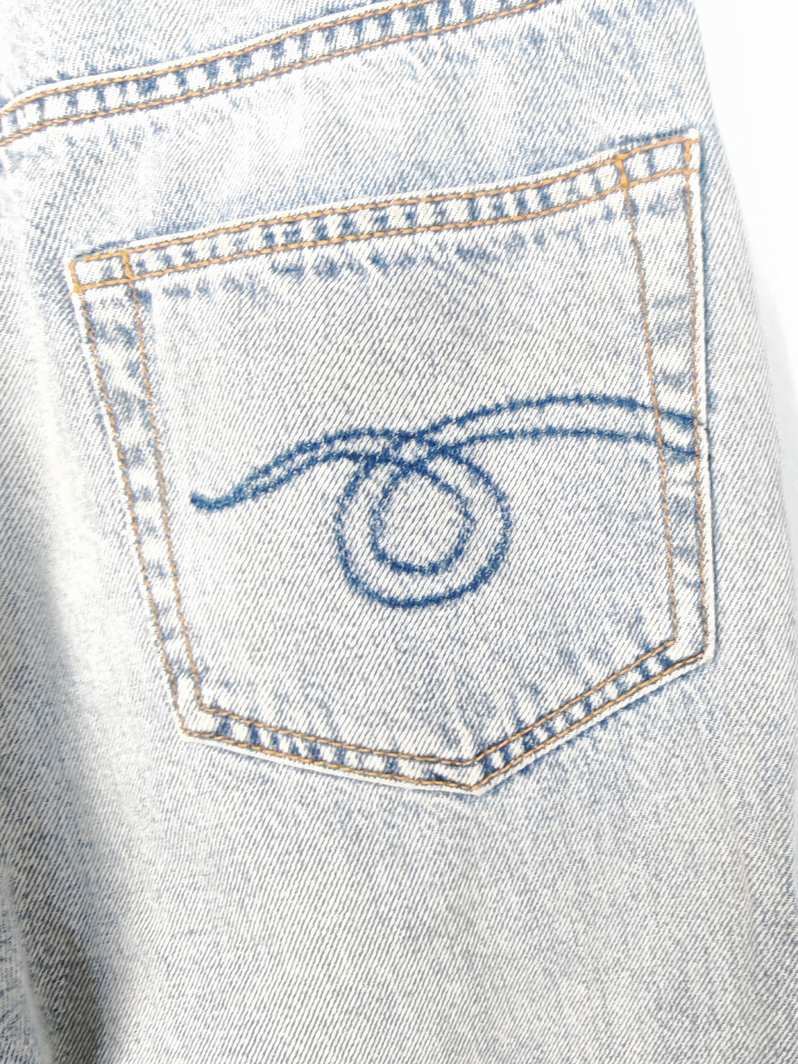 R13 RARE sample "Double Front" Layered Distressed Denim Skirt Size 27" / US 4 / IT 40 - 12 Thumbnail