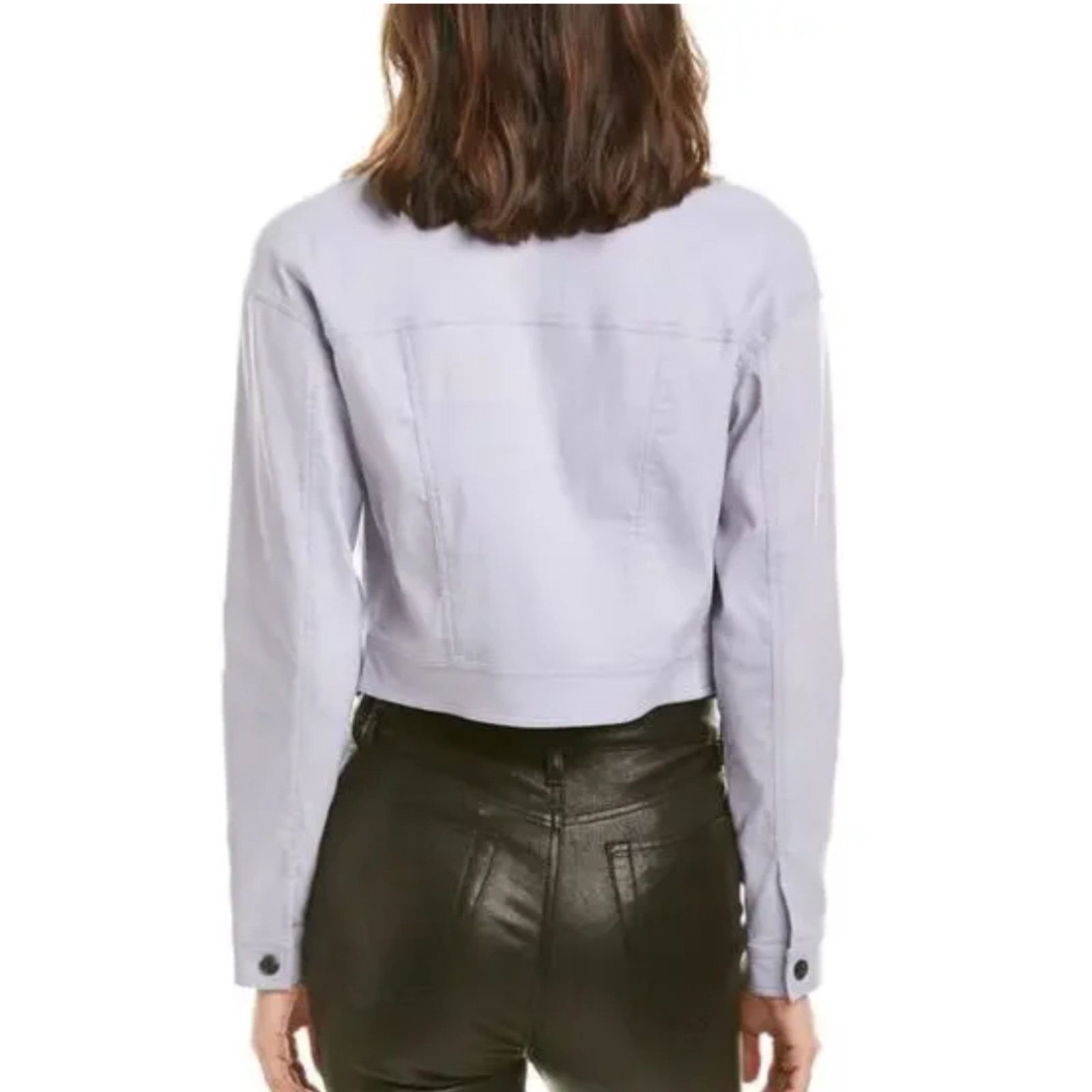 A.L.C. A.L.C Oxford Cropped Jacket Lilac Lavender Size XS / US 0-2 / IT 36-38 - 2 Thumbnail
