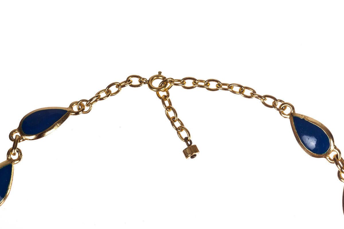 Balenciaga Balenciaga Two-Piece Gold and Blue Enamel Flower Set Size ONE SIZE - 6 Thumbnail