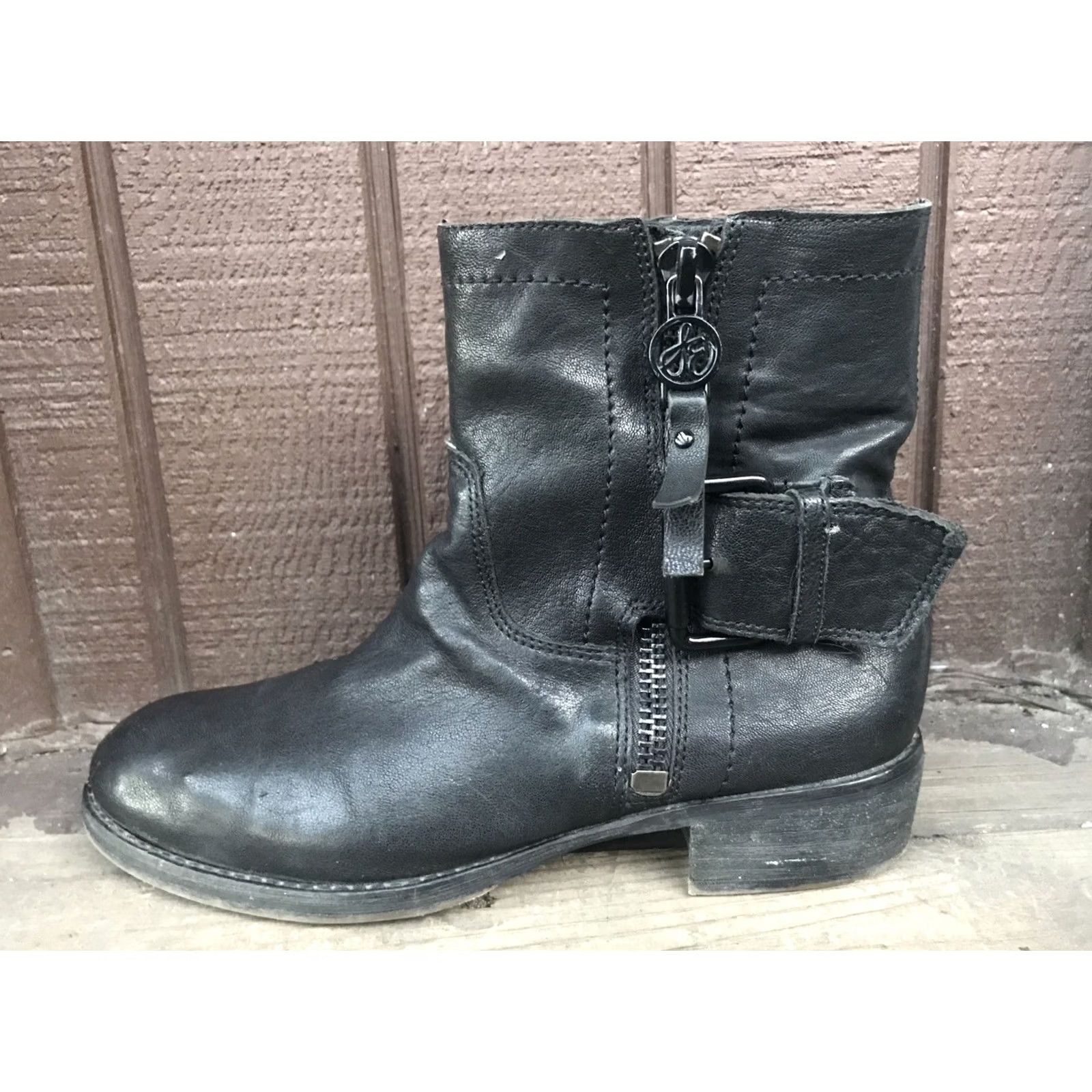 Sam Edelman Sam Edelman Kacey Ankle Boots Womens Size 8M Black Leather Casual Side Zip Boots Size US 8 / IT 38 - 7 Thumbnail