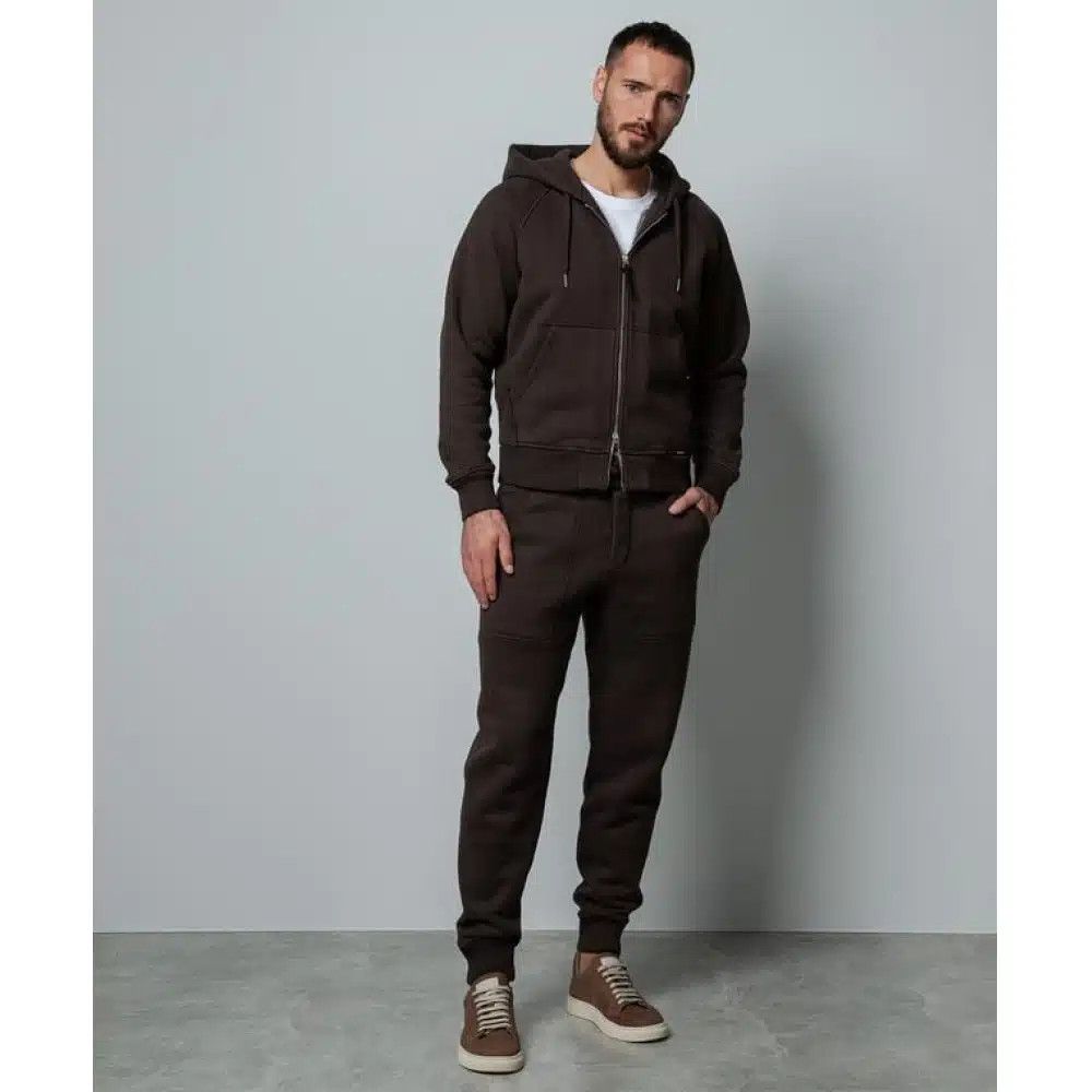 Tom Ford o1loc1c0625 JAL012 Cotton Sweatpants & Joggers in Brown Size US 30 / EU 46 - 2 Thumbnail