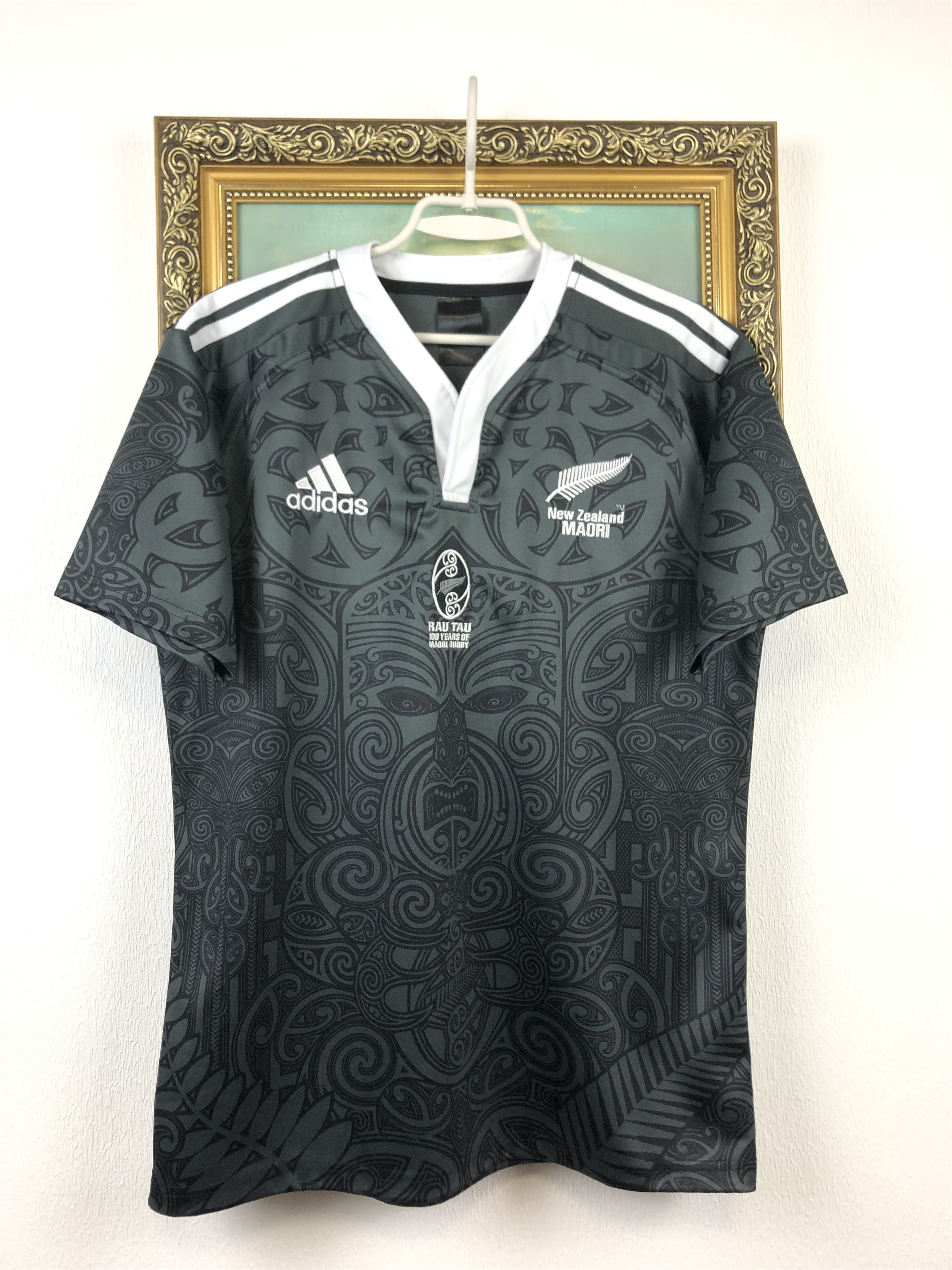Adidas New Zealand MAORI Rau Tau 100 Years Rugby Rare Jersey Shirt ...