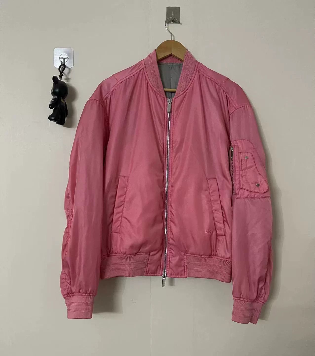 pink dior logo jacket
