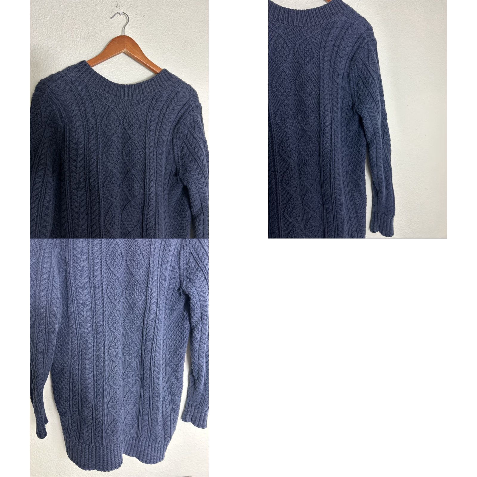 Vintage VINTAGE L.L. Bean Fisherman Sweater Blue M V-Neck Pullover Knit Flaw 505131 Size M / US 6-8 / IT 42-44 - 9 Thumbnail