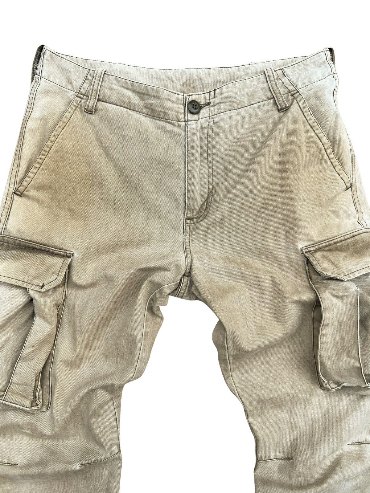 Japanese Brand Arrow Multipocket Distressed Sunfaded Baggy Cargo Pants 32 Size US 32 / EU 48 - 3 Thumbnail